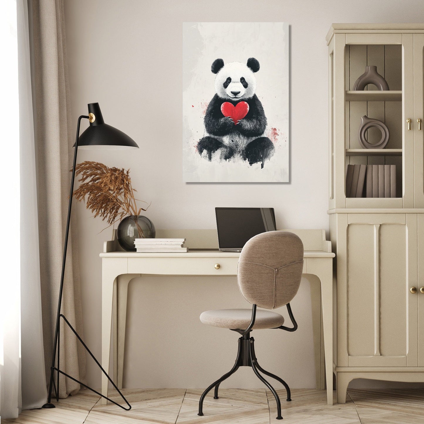Panda Heart Canvas