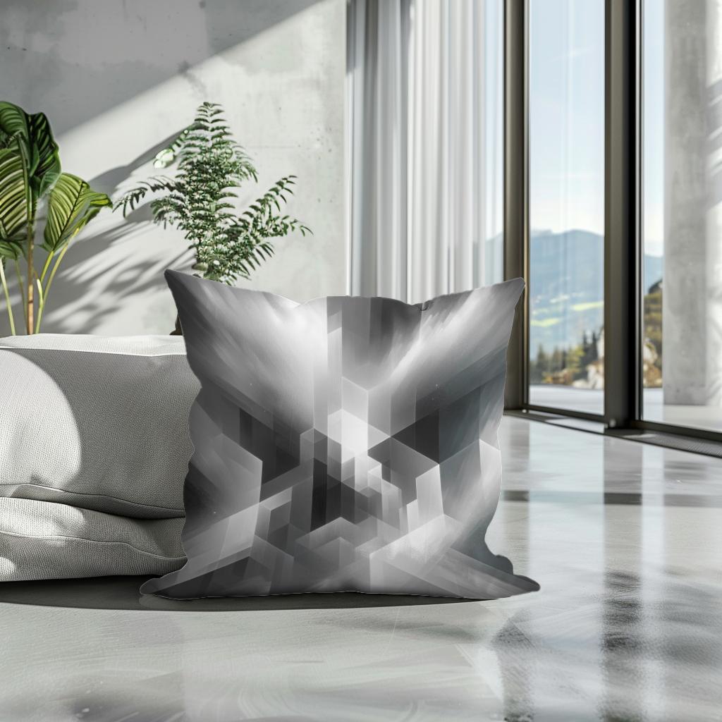 Monochrome Mystique Cotton Cushion