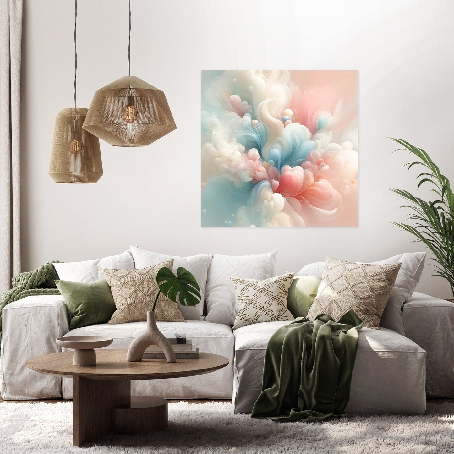 Spring Whispers Abstract Canvas