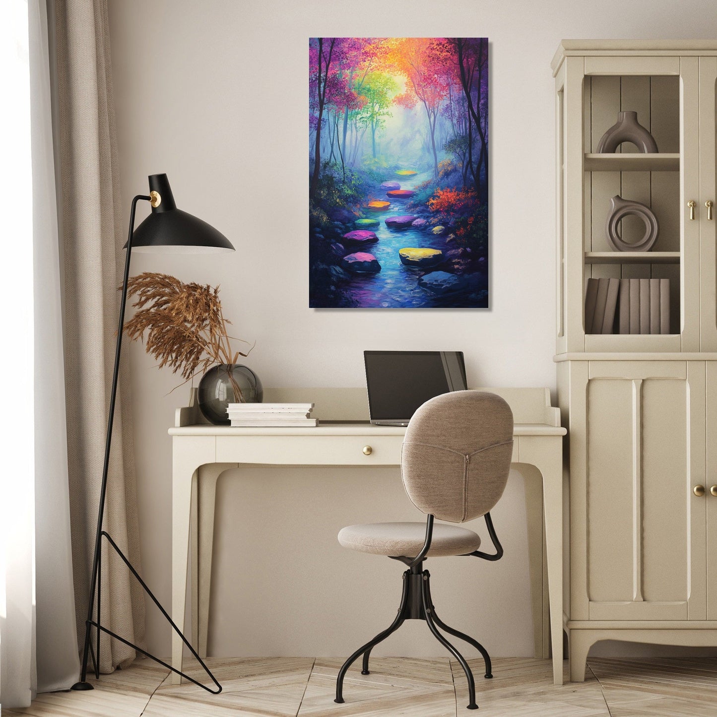 Rainbow Glow Forest Canvas