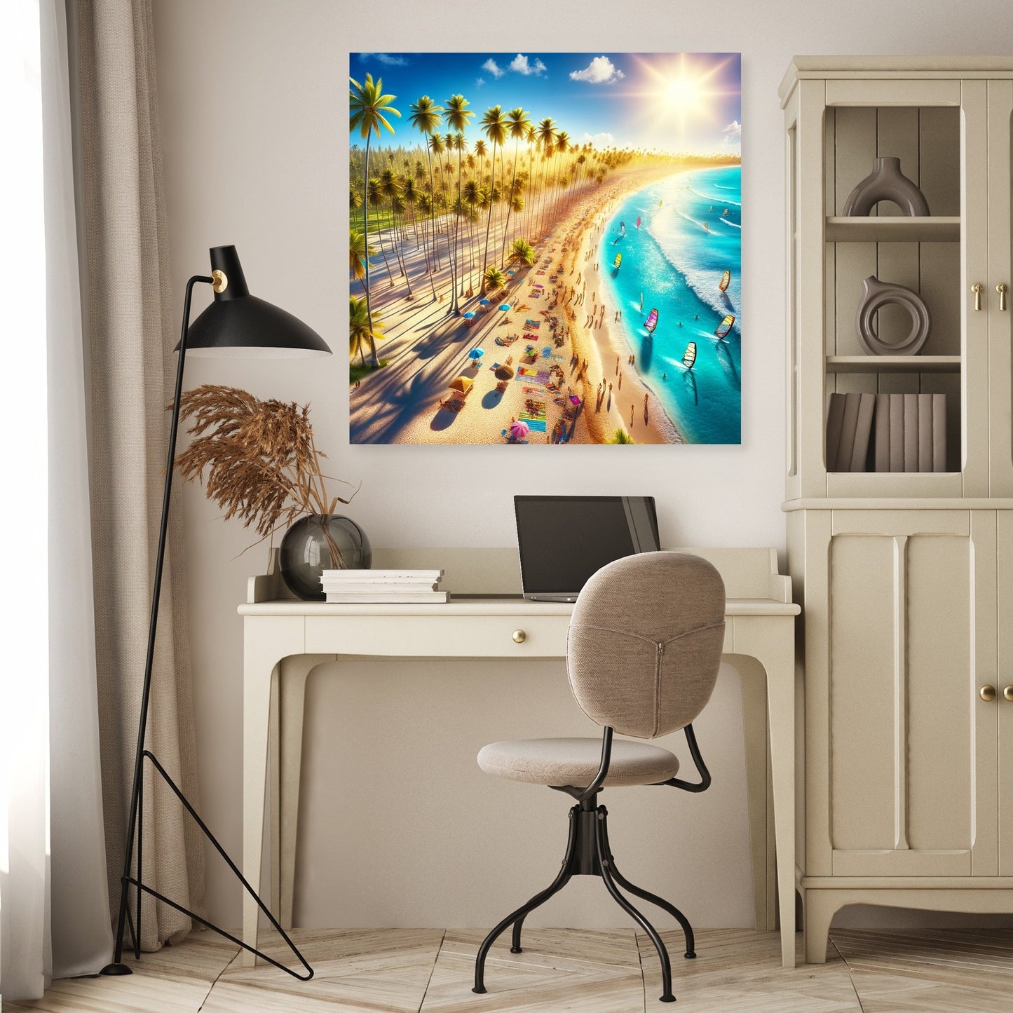 Summer Beach Panorama Canvas