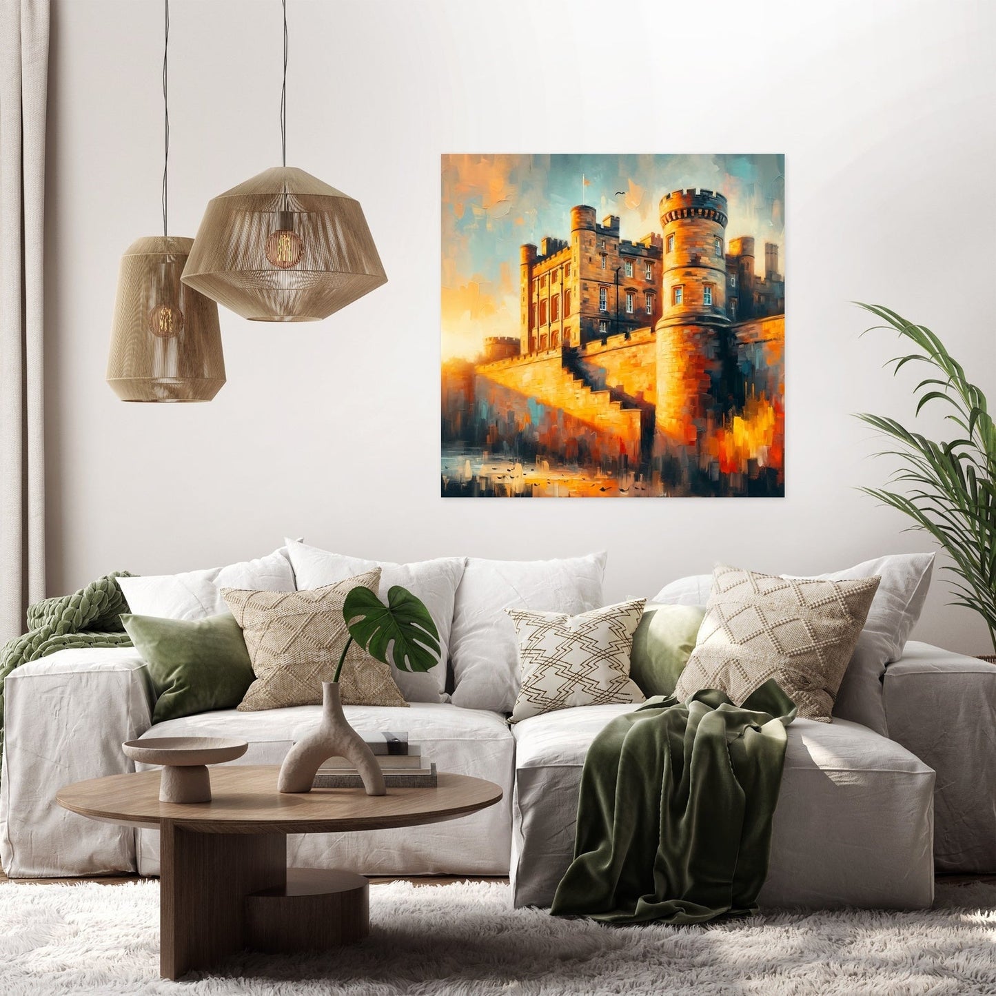 Newcastle Castle Keep Sunset Canvas