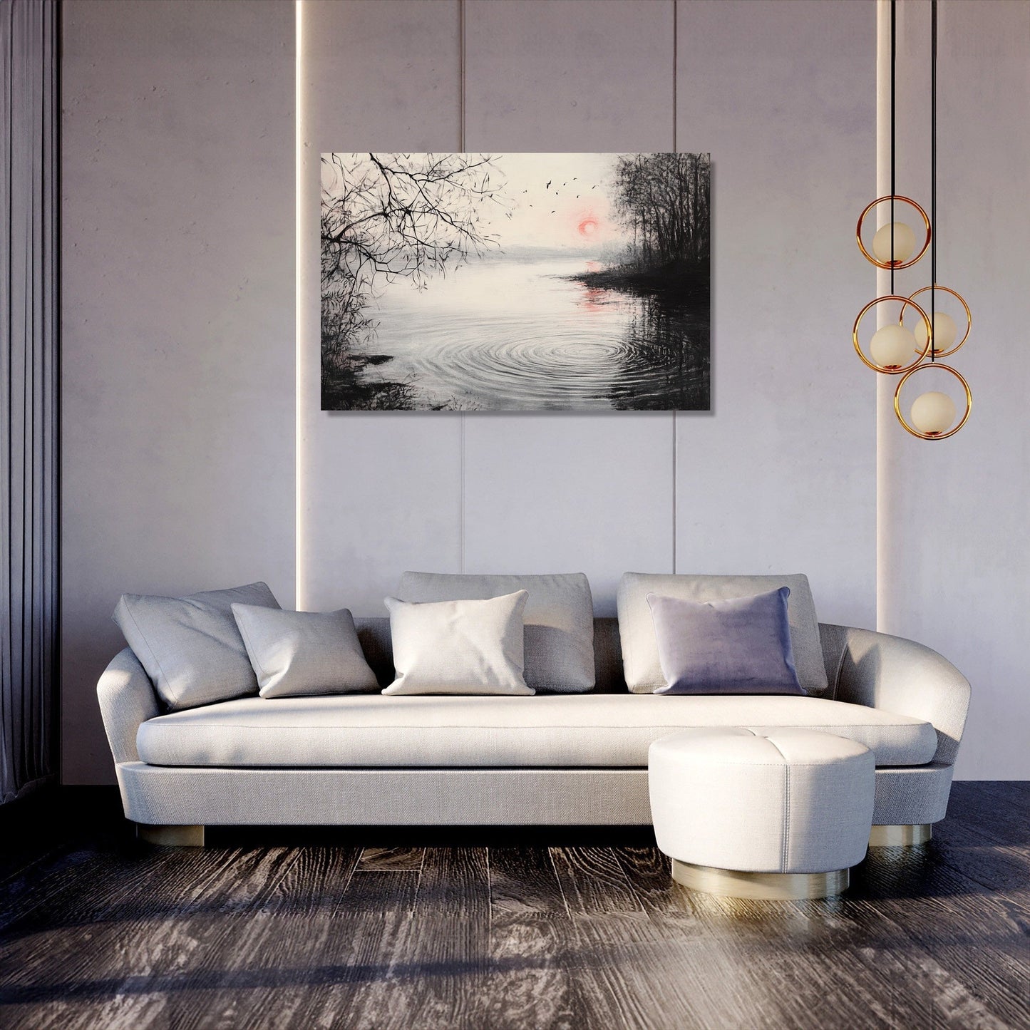 Serene Lakeside Canvas