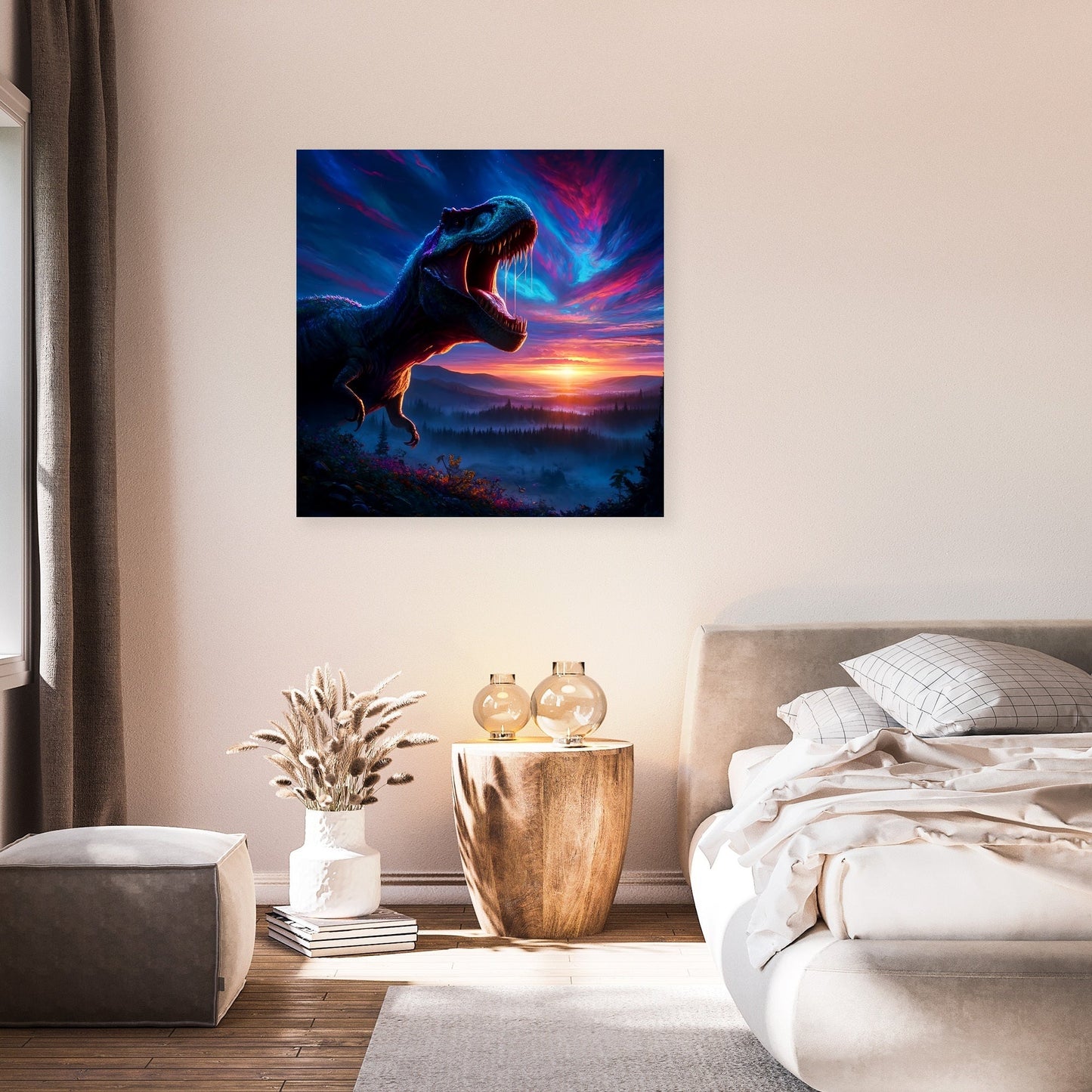 Twilight Roar Rex Canvas