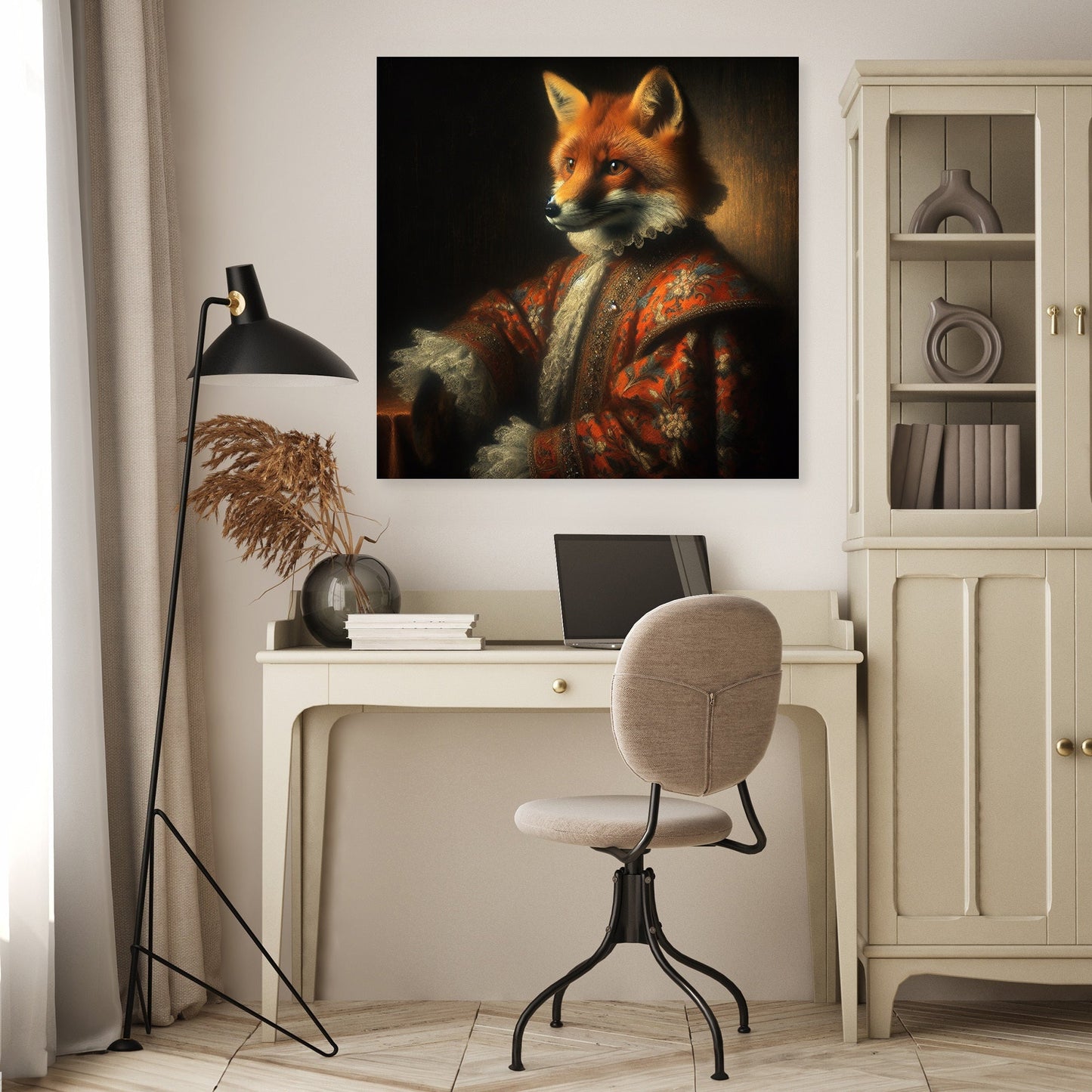 Regal Fox in Twilight Canvas