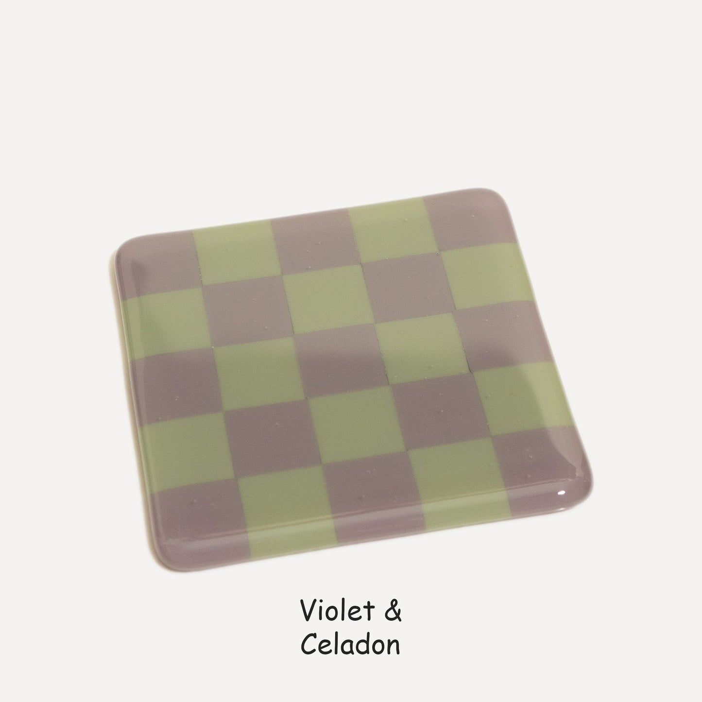 10cm Chequered Dual Colour Coaster - Oceanside Collection