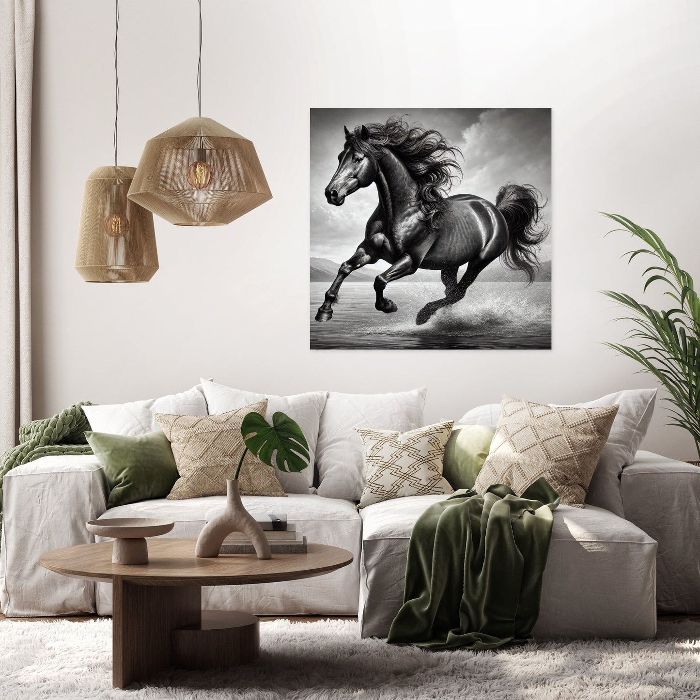 Majestic Dark Mustang Canvas