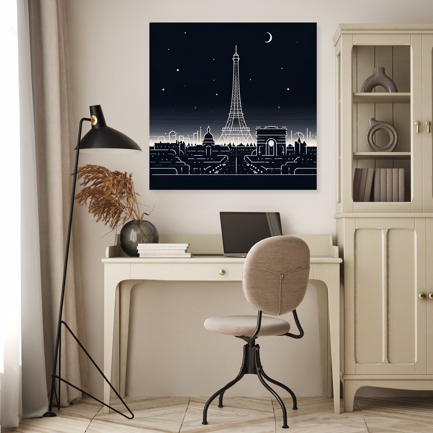 Silhouettes of Parisian Nights Canvas