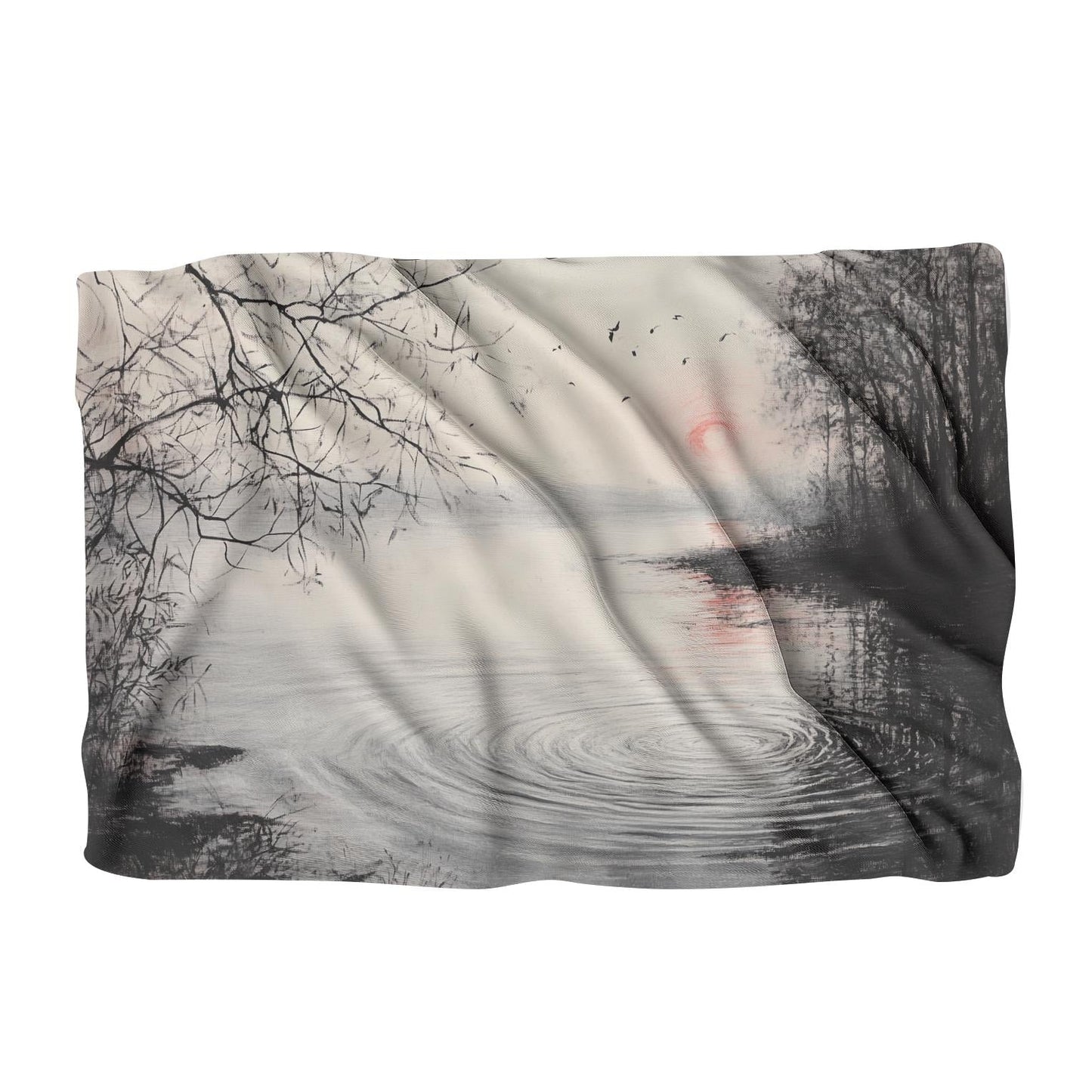 Serene Lakeside Blanket