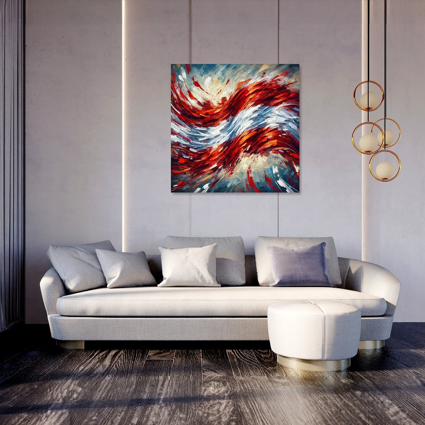 Austrian Flag Impressions Canvas