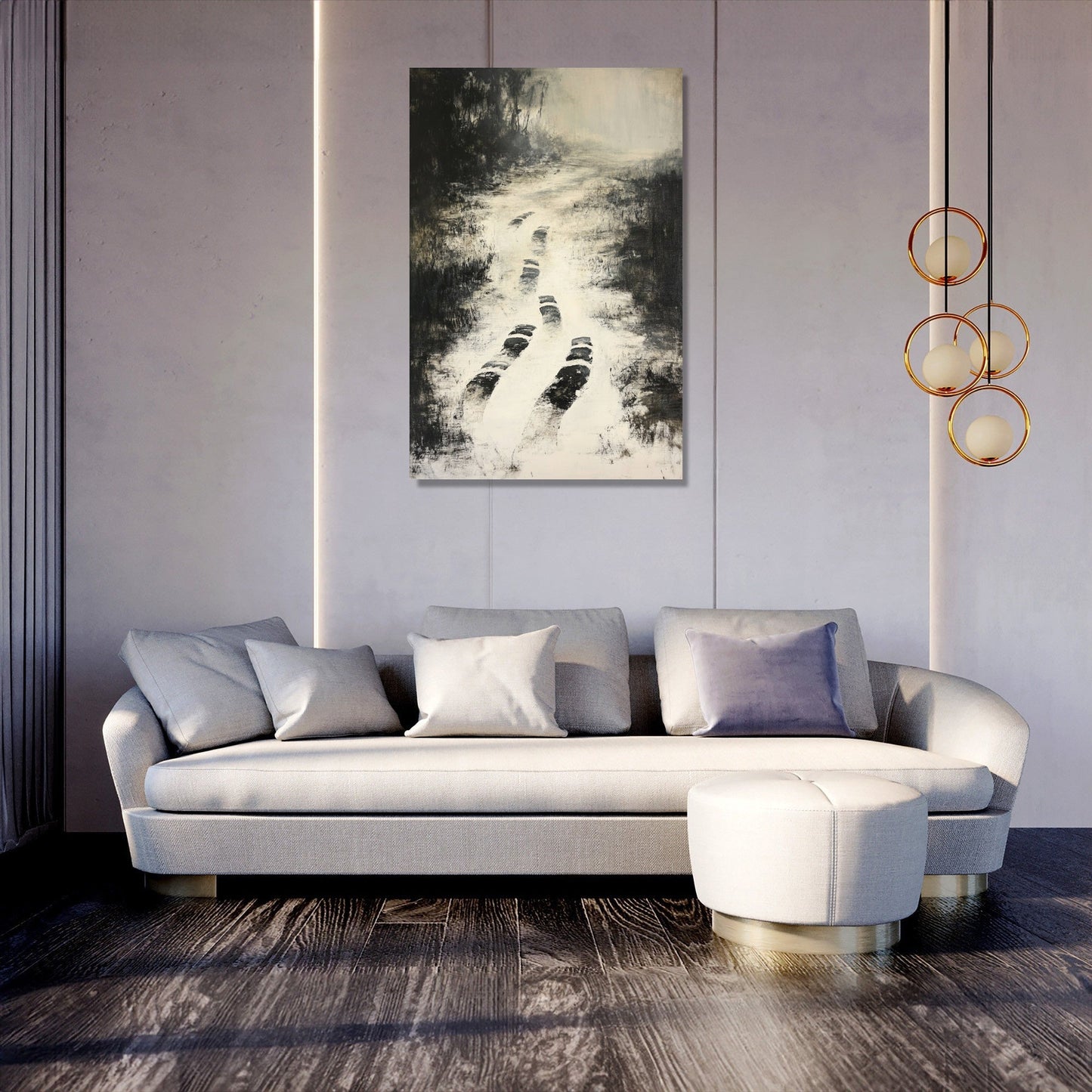 Disappearing Footprints Canvas