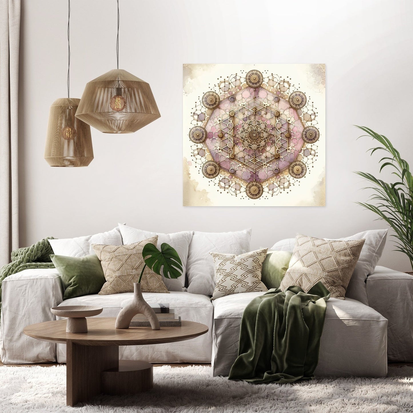 Victorian Lace Geometry Canvas