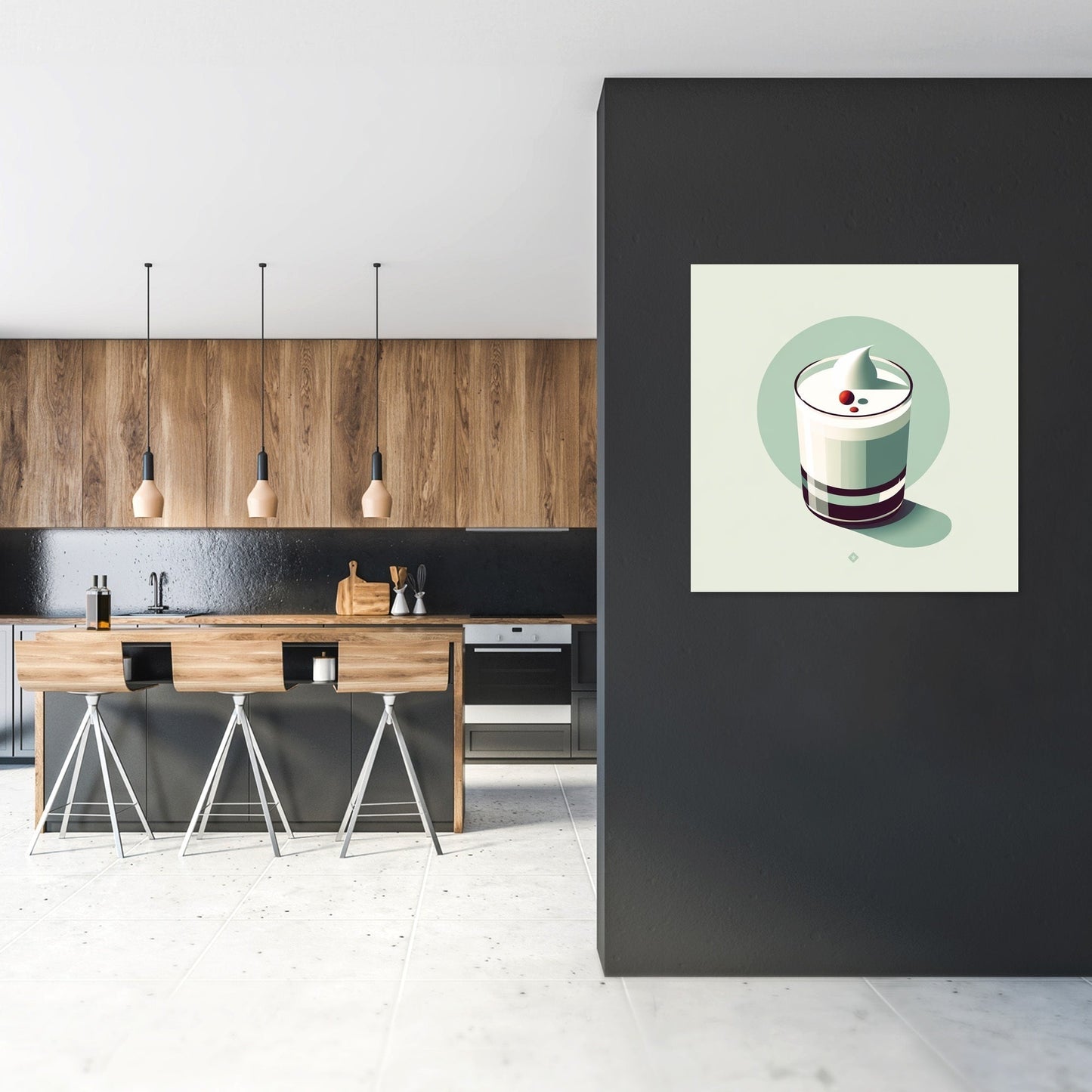 Minimalist Pisco Sour Canvas