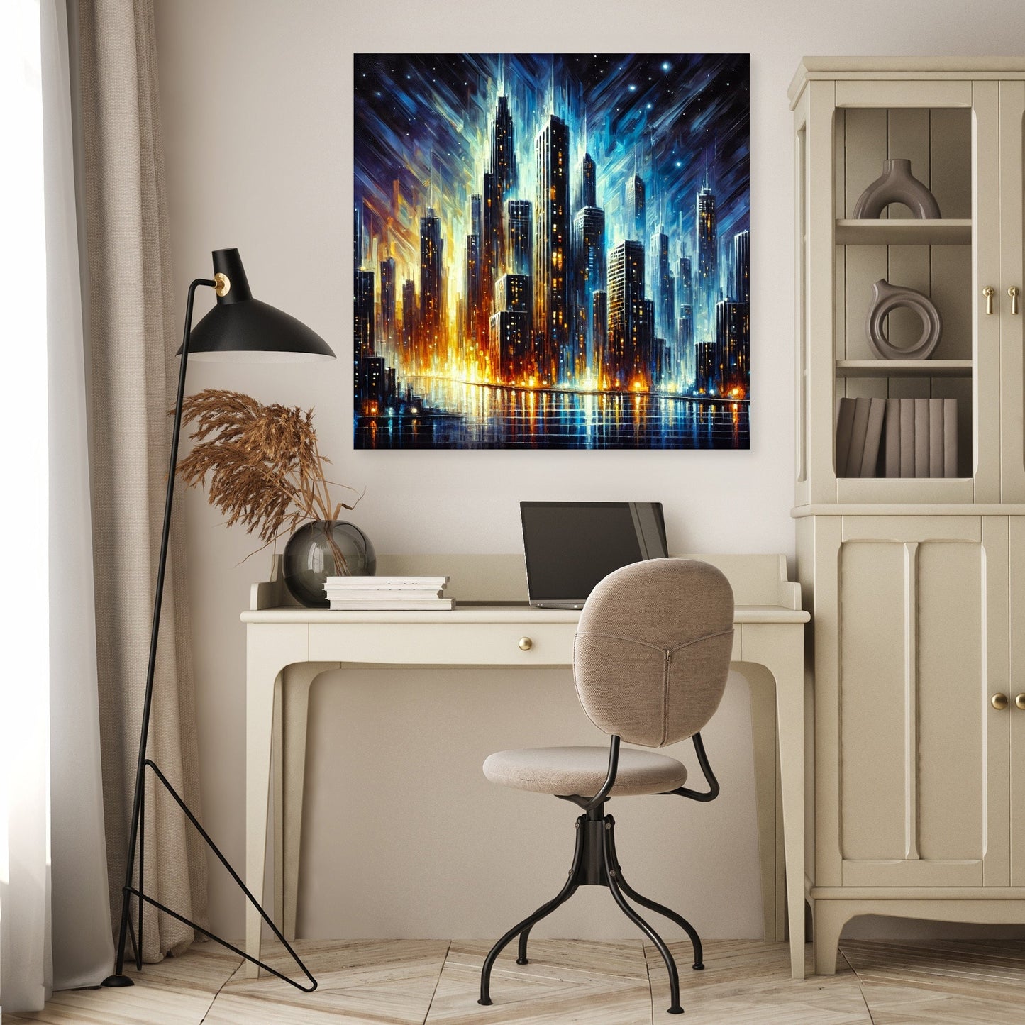 Nocturnal Skyline Canvas