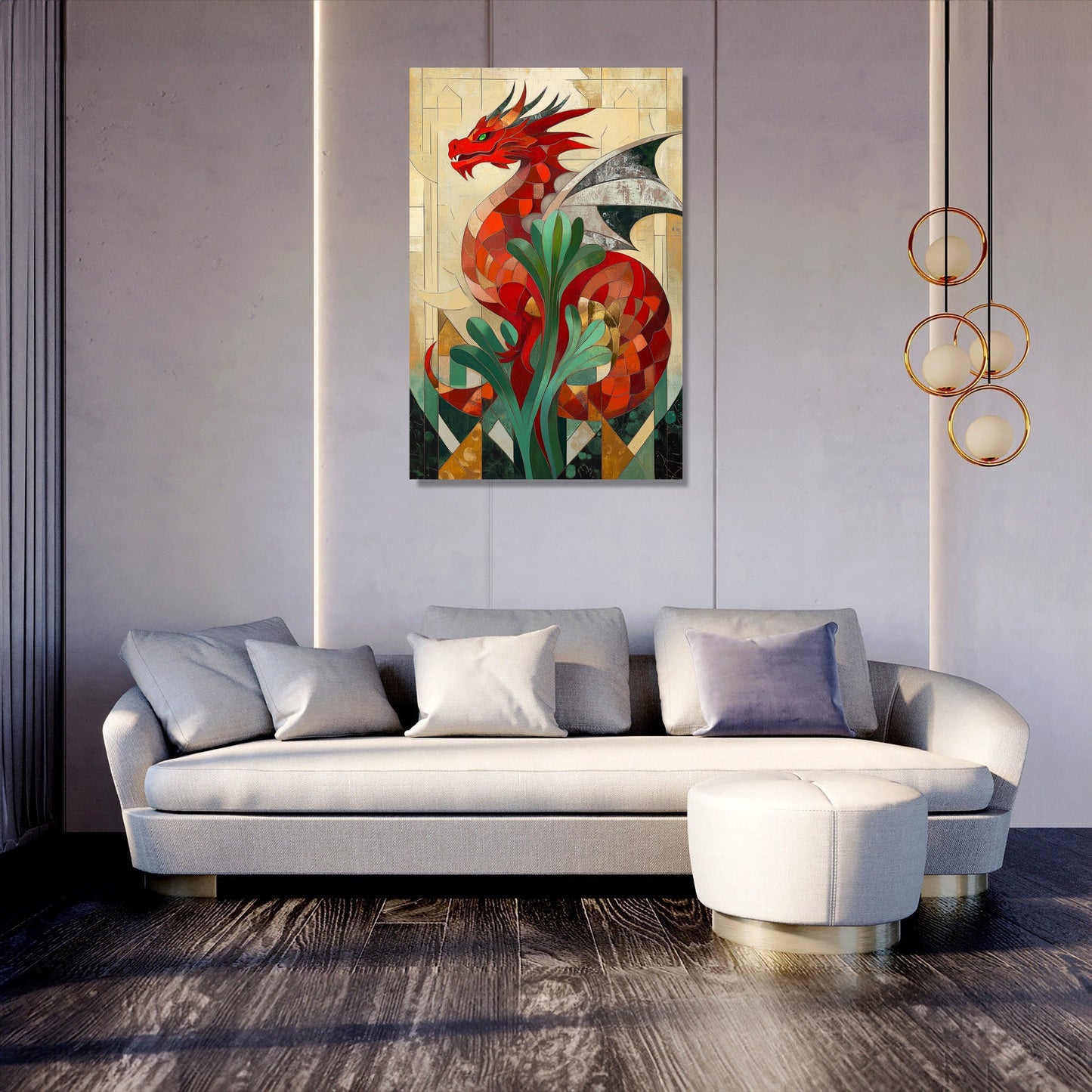 Welsh Dragon Leek Canvas