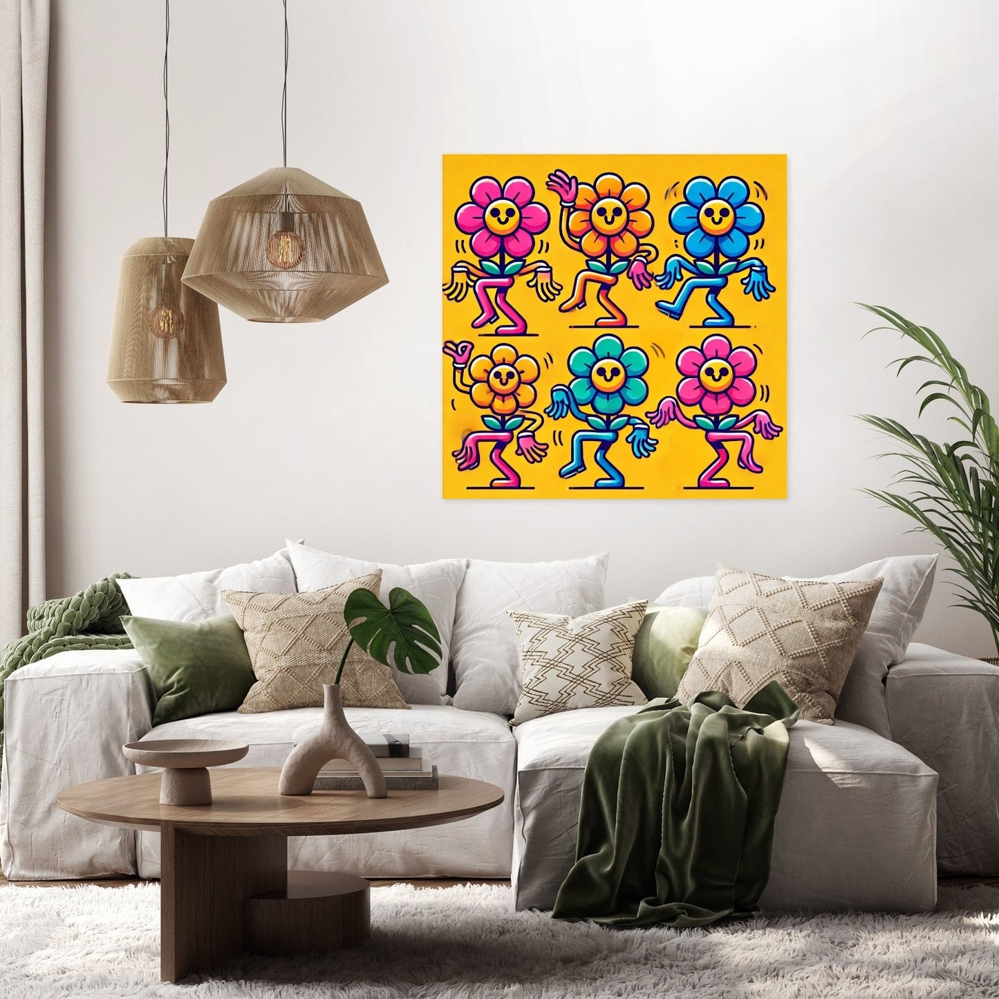 Playful Flowers Canvas