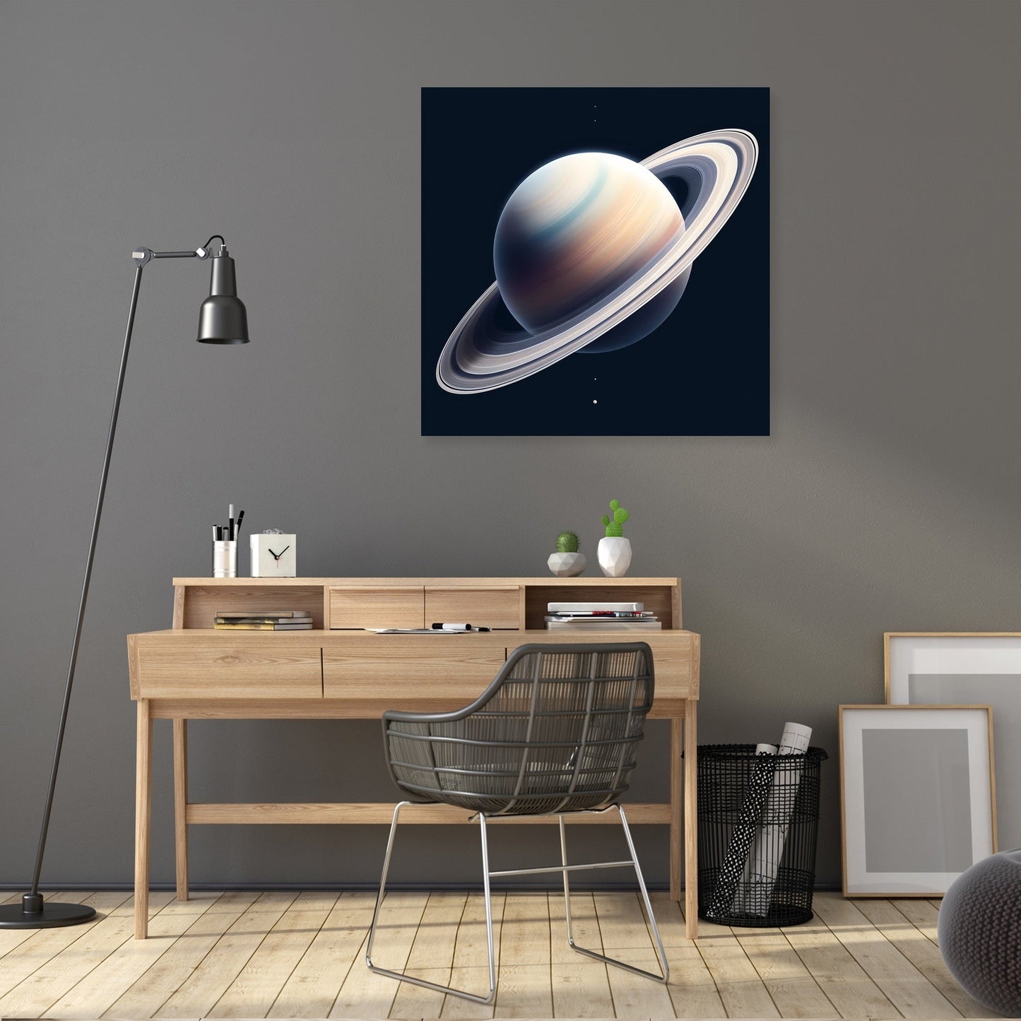 Saturn's Ringed Elegance Canvas