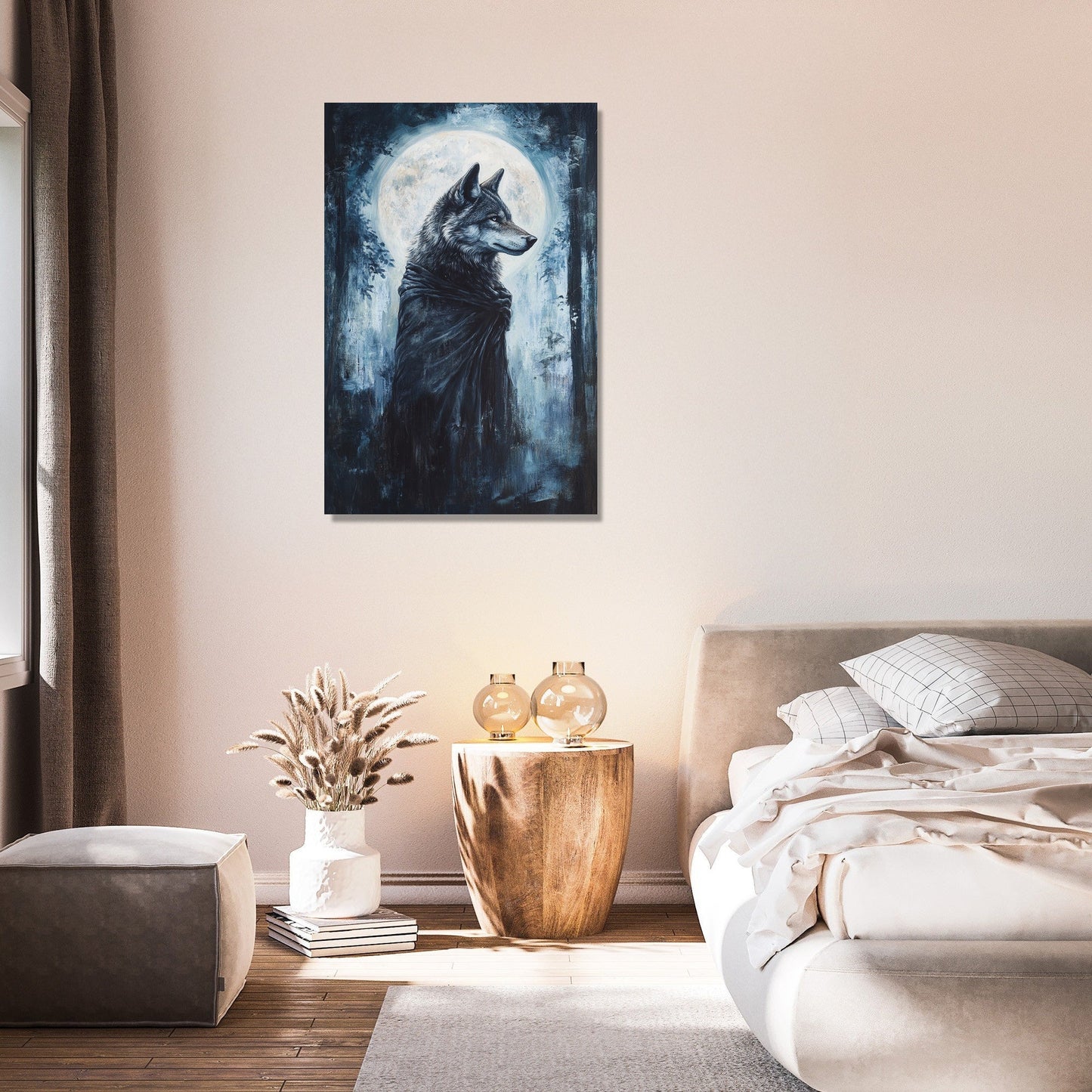 Regal Wolf Moon Canvas