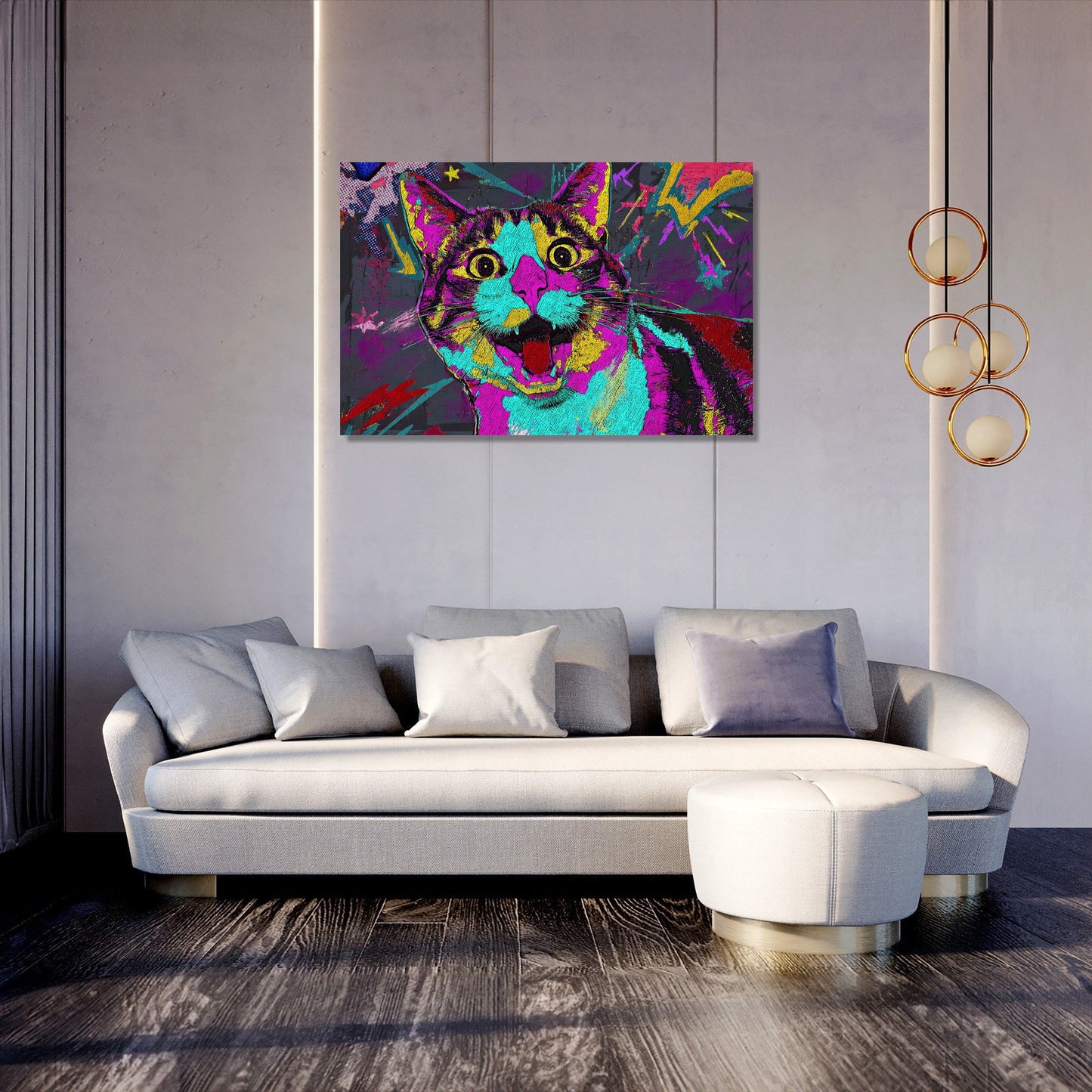 Surprised Cat Energy Canvas