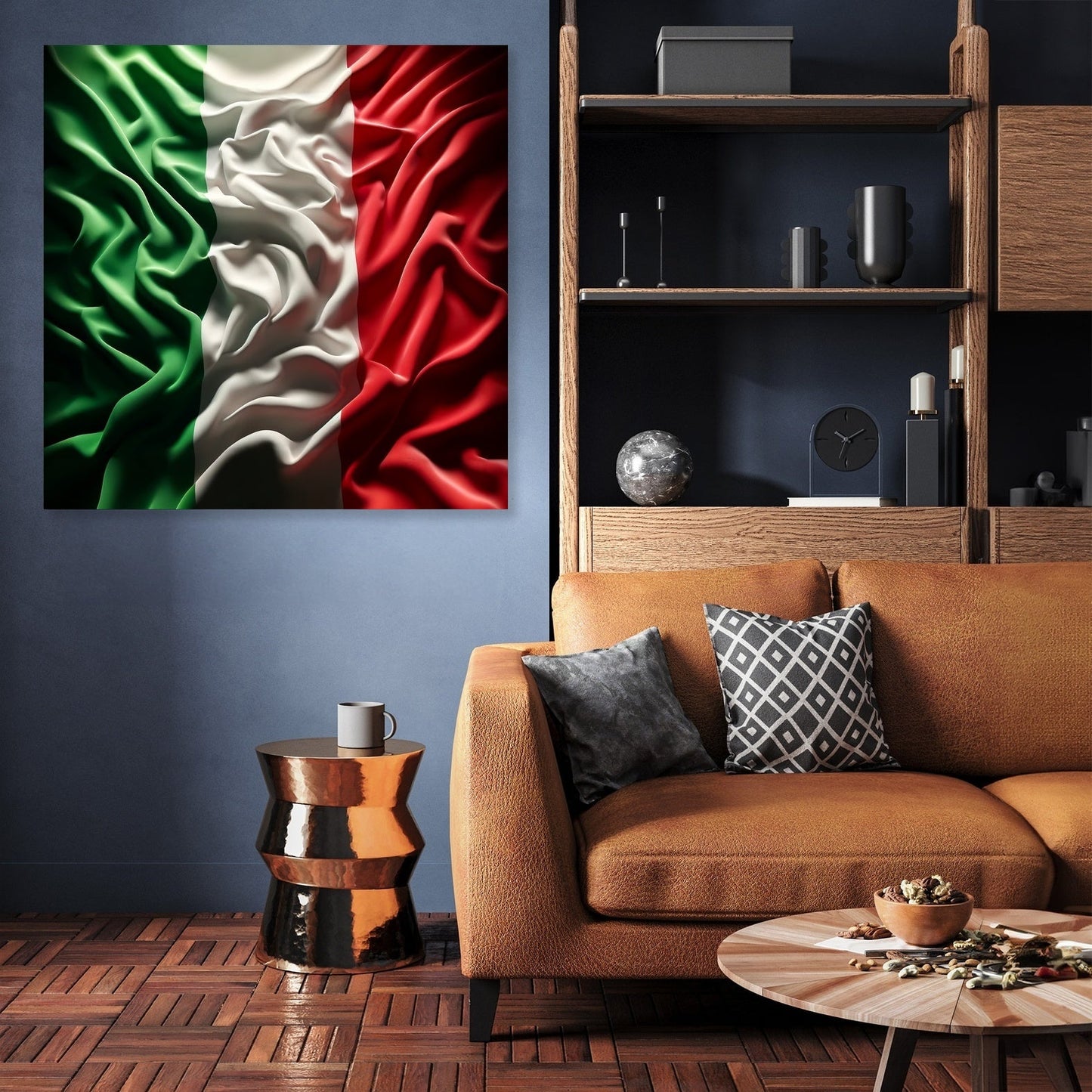 Italian Flag Resonance Canvas