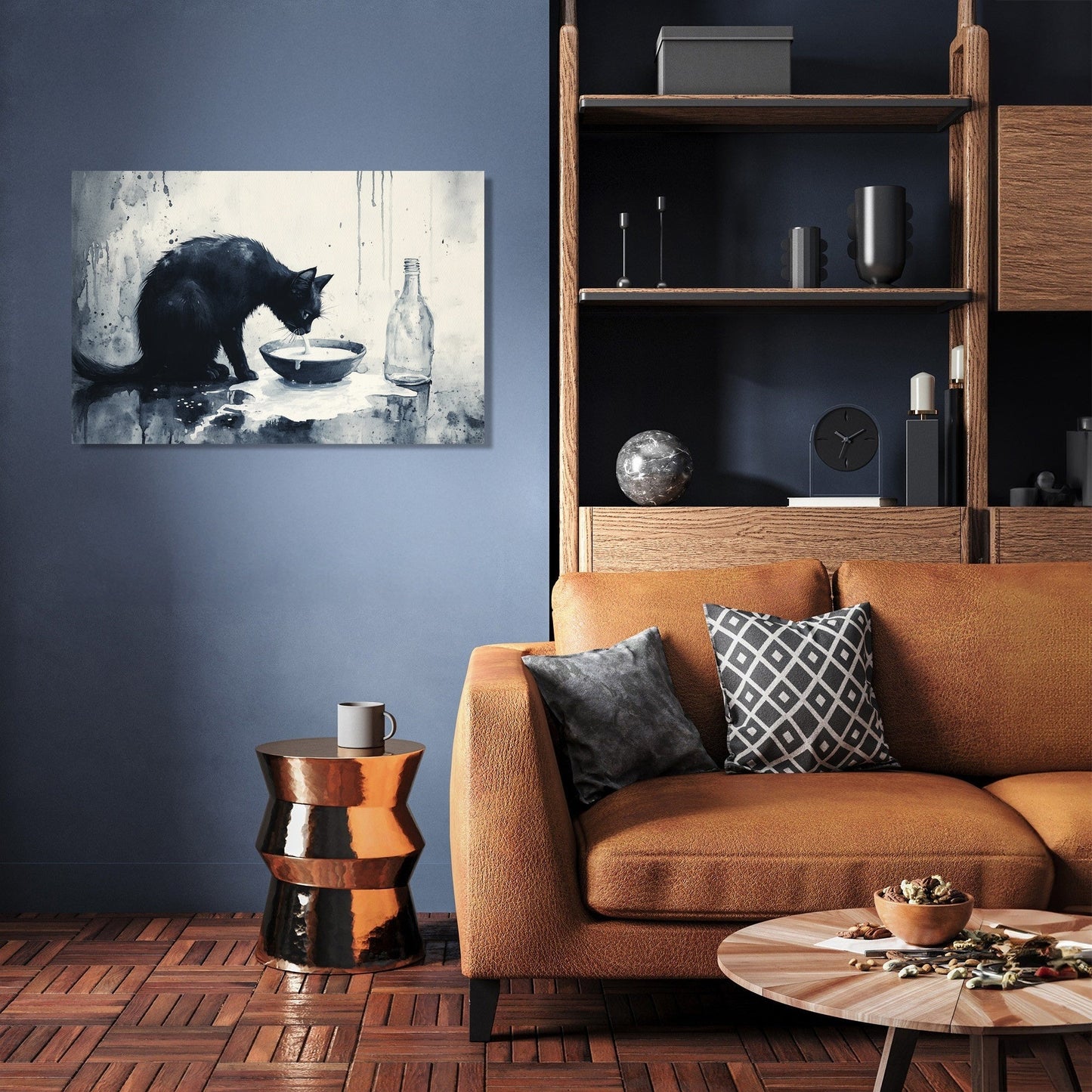 Midnight Milk Spillage Canvas