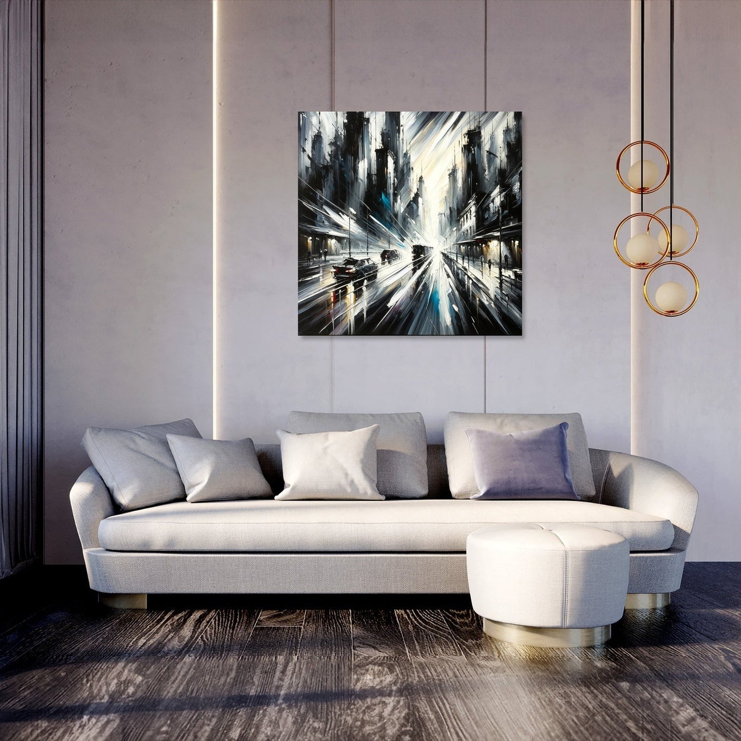 Stormy Streets Canvas