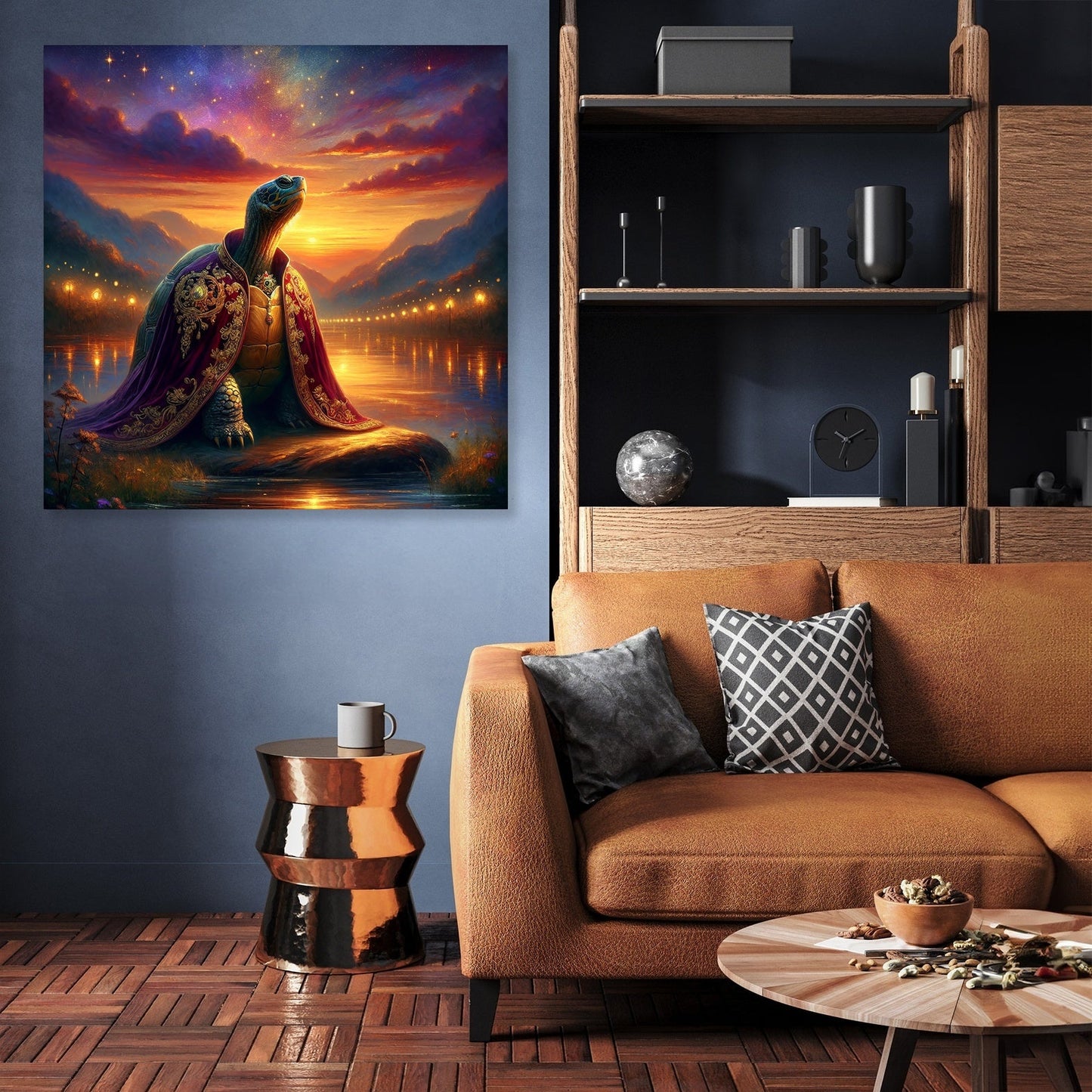 Regal Twilight Turtle Canvas