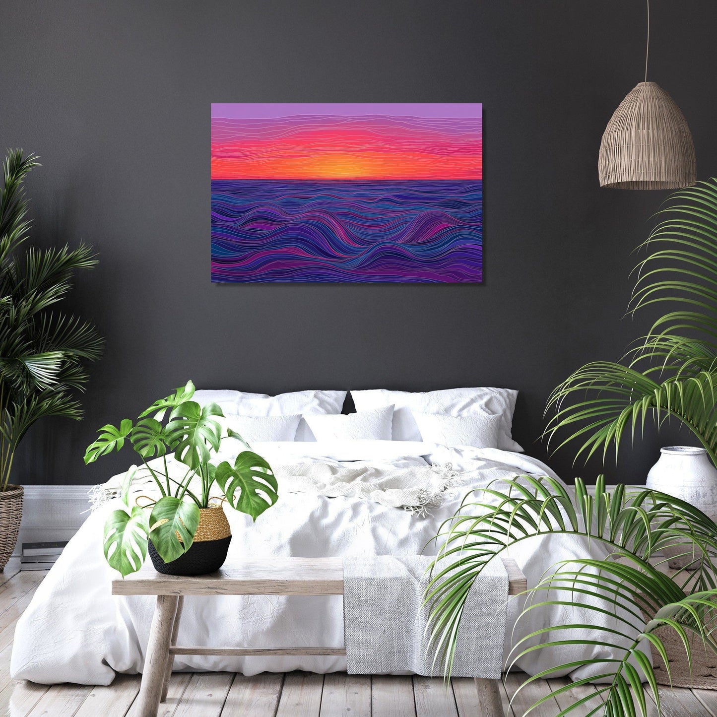 Sunset Waves Canvas