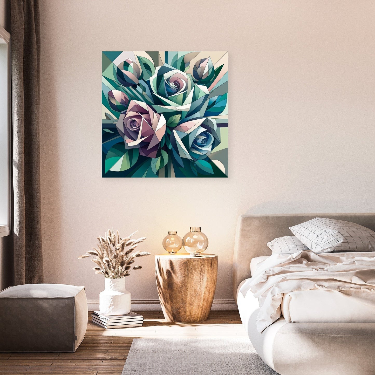 Cubism Rose Puzzle Canvas