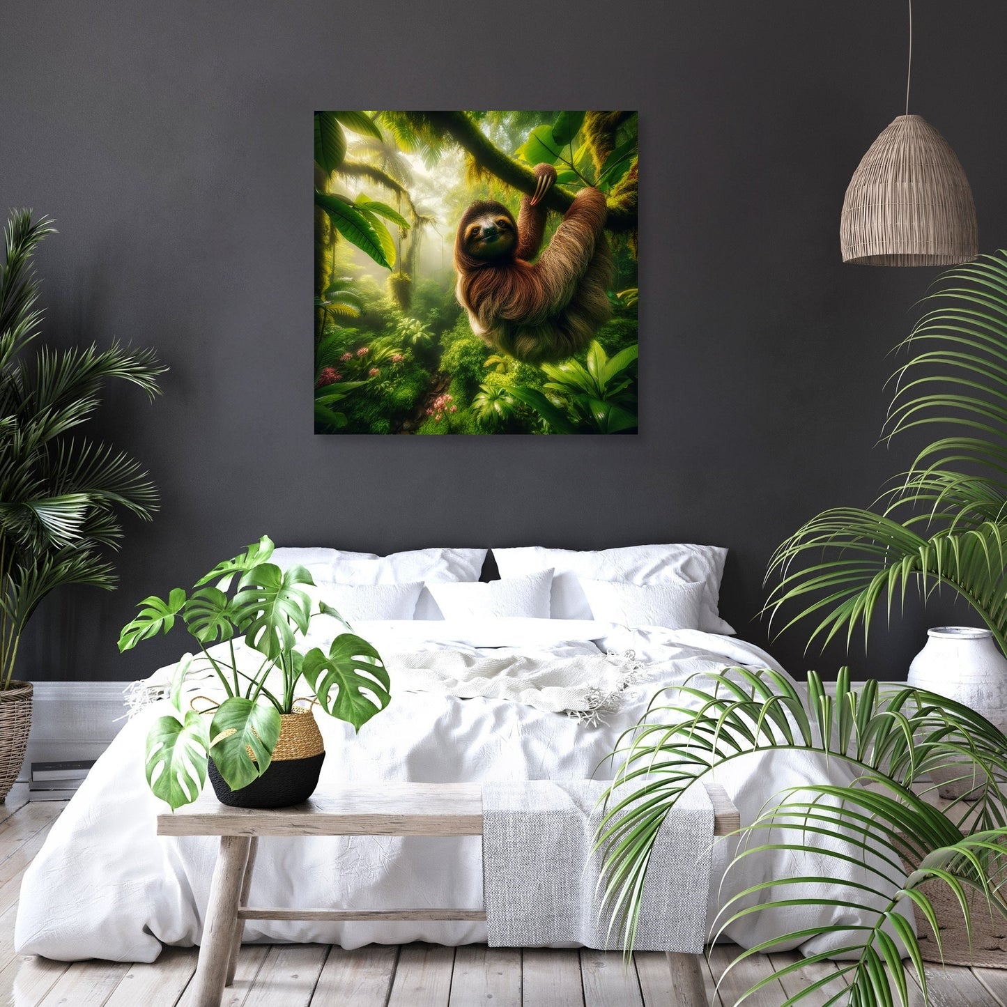 Tropical Sloth Canvas