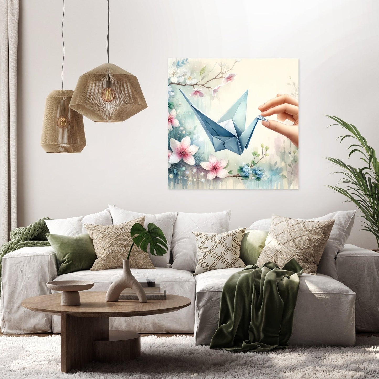 Origami Serenity Canvas