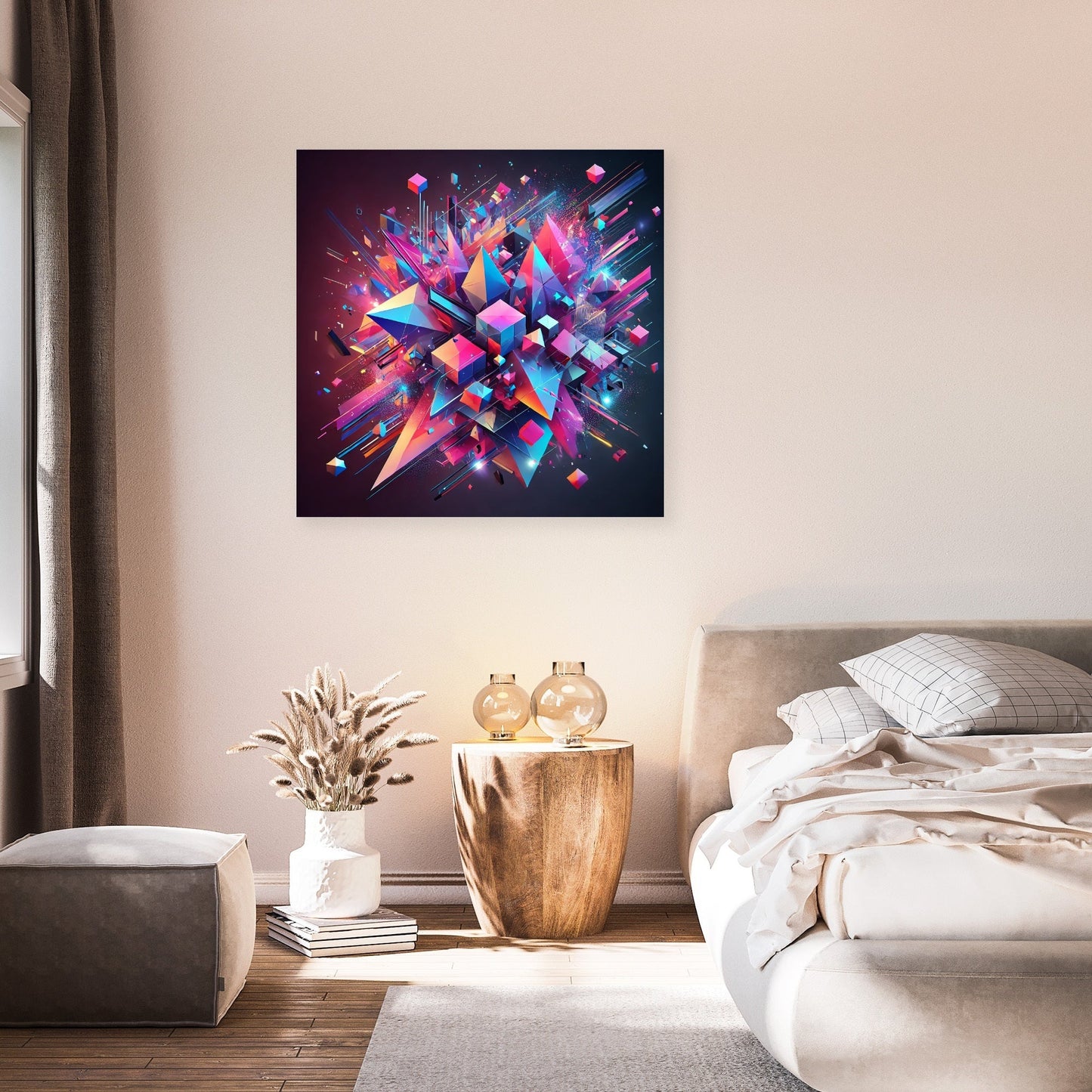 Fractured Geometry Chaos Canvas