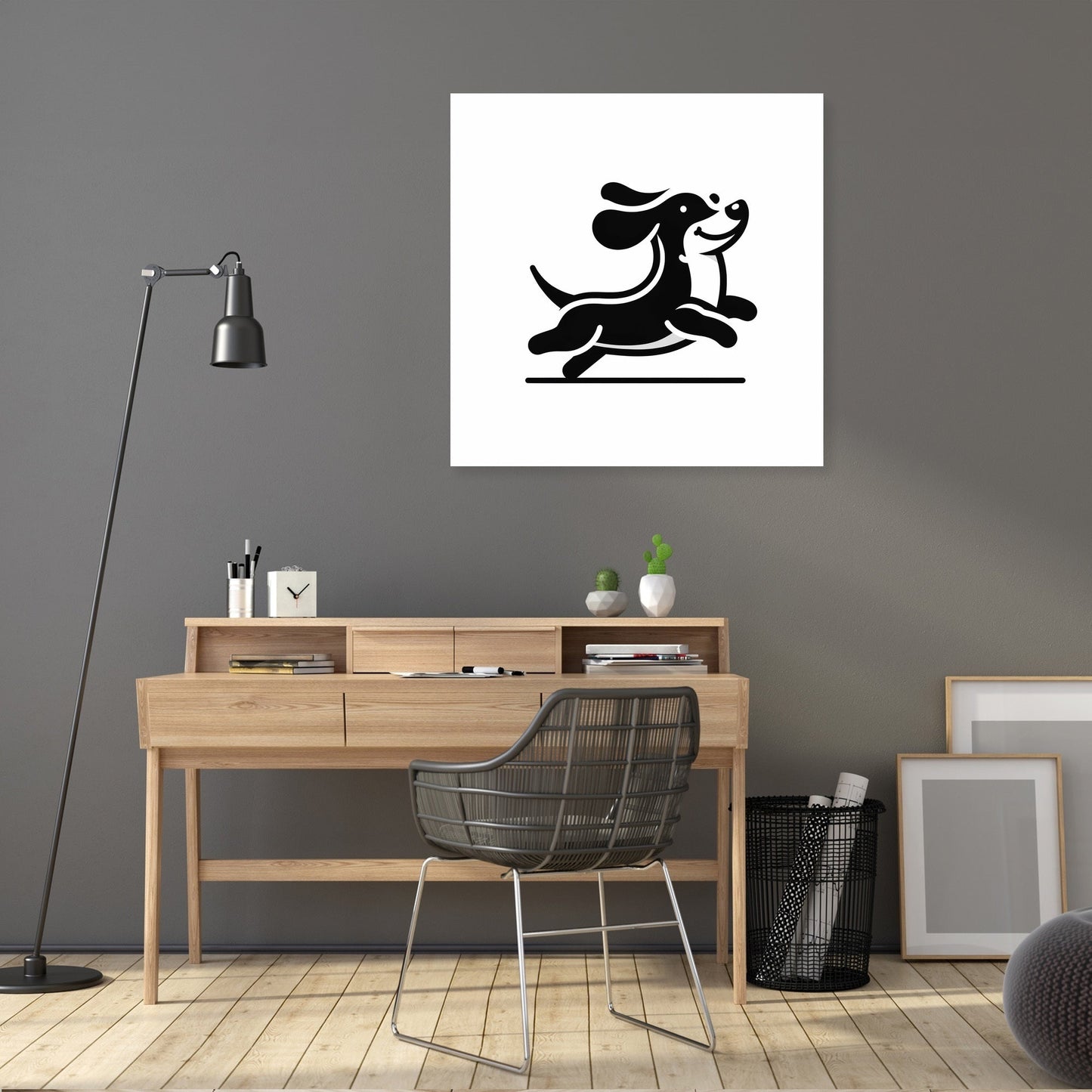 Joyful Sausage Dog Canvas