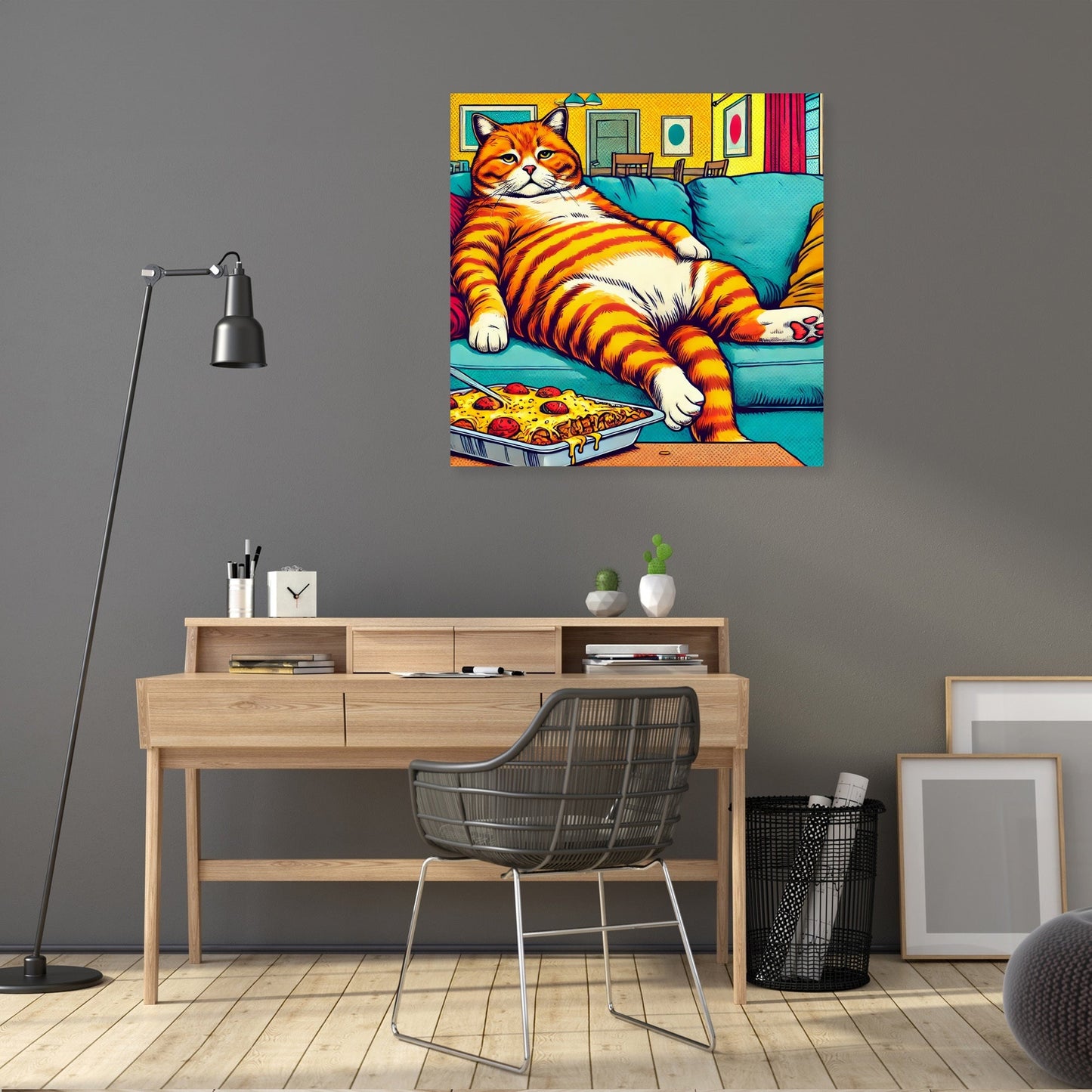 Vibrant Feline Pop Canvas