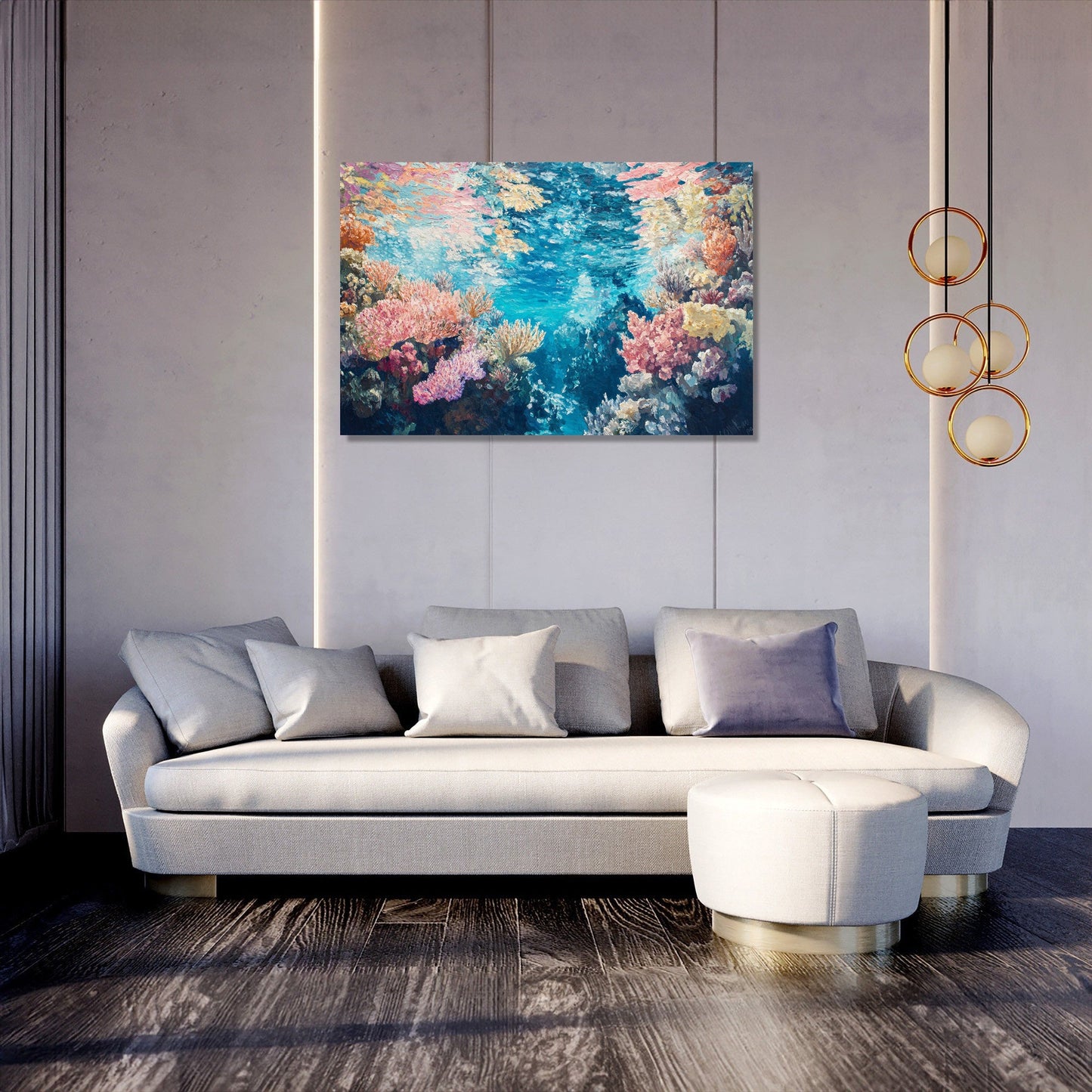 Dreamlike Coral Symphony Canvas