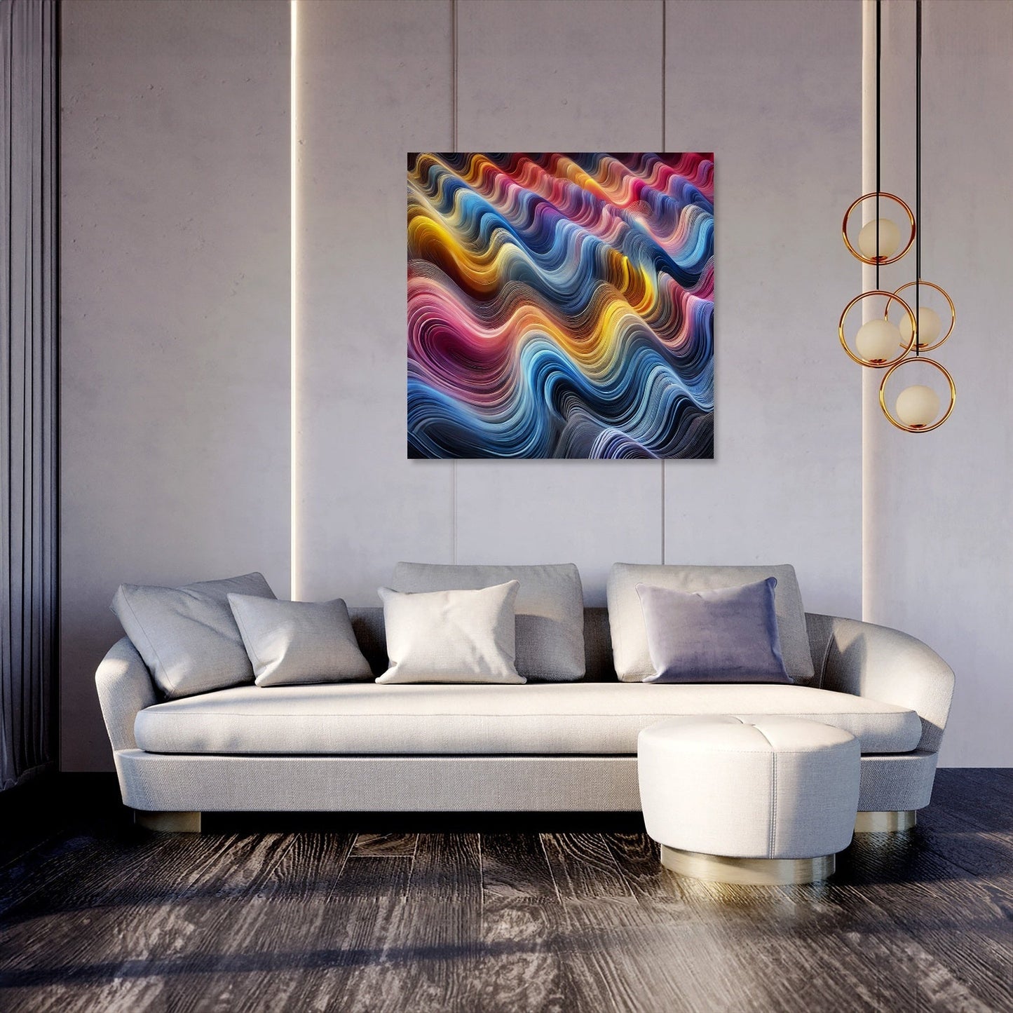 Chromatic Wave Harmony Canvas