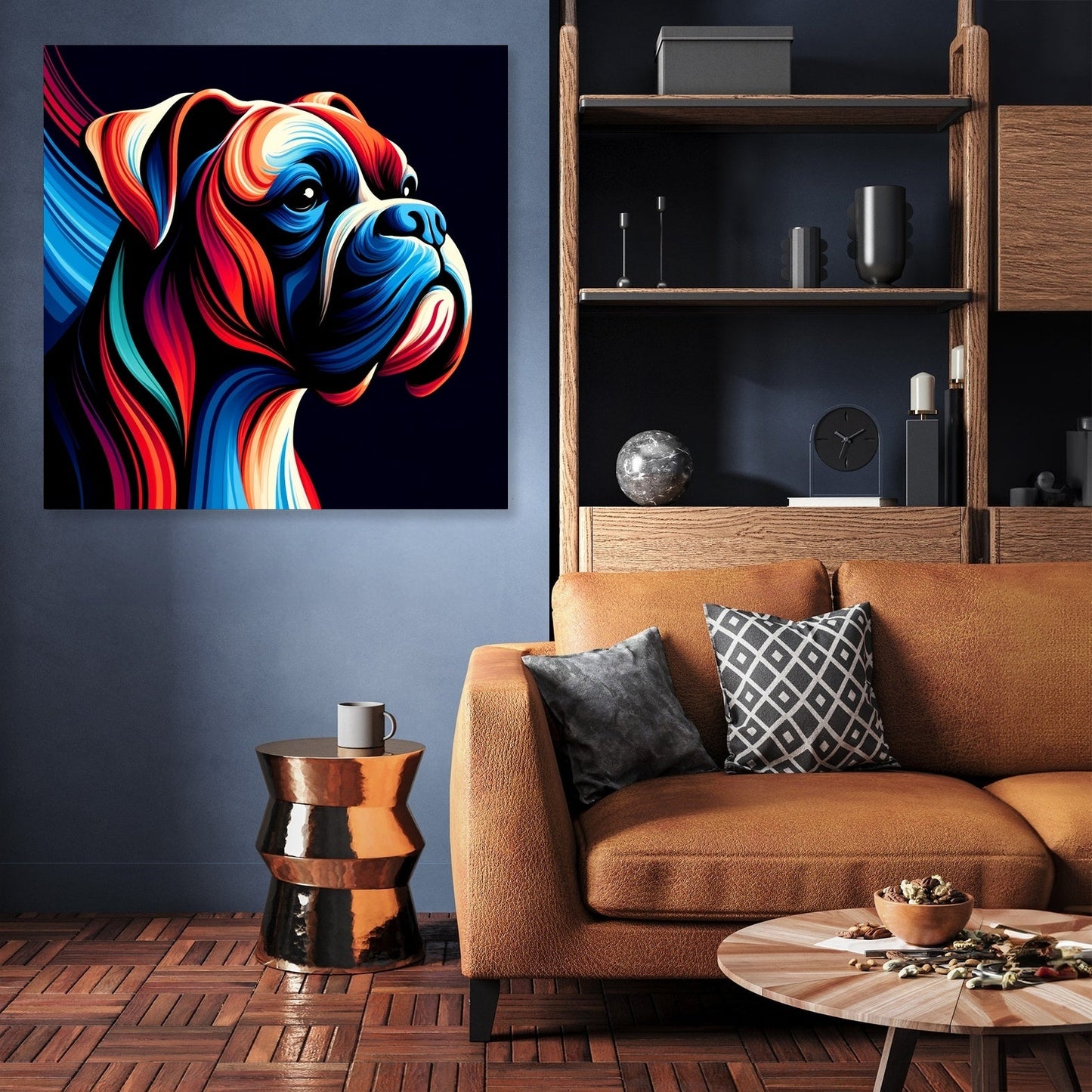 Abstract Boxer Emotional Landscape Canvas