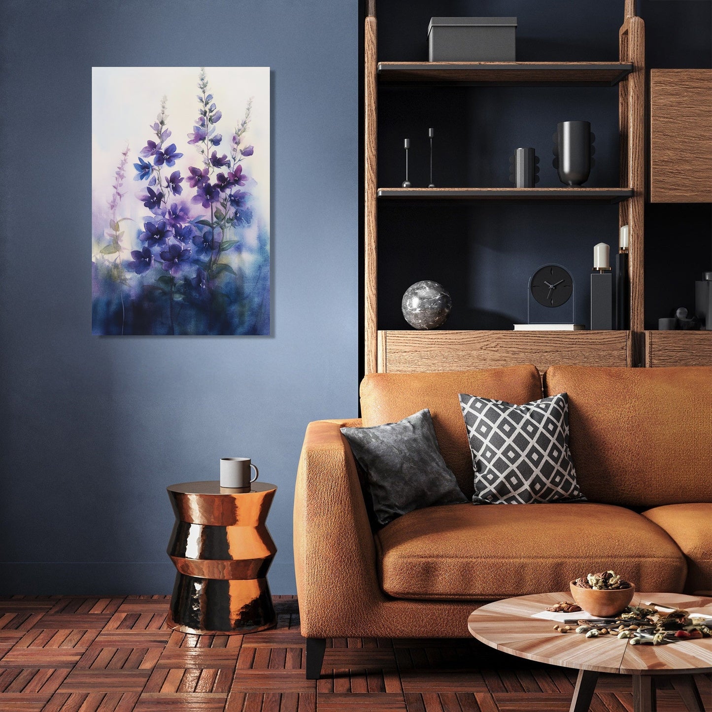 Indigo Lobelia Canvas
