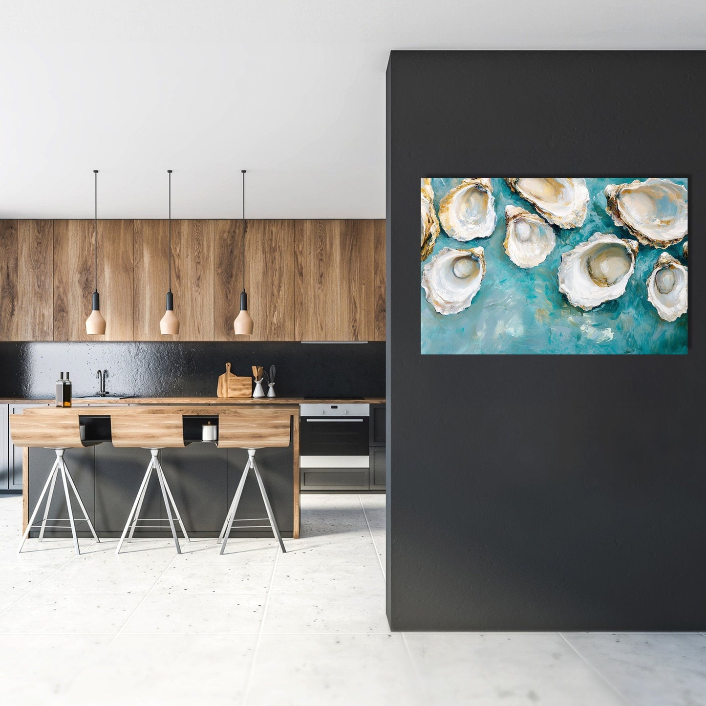 Iridescent Oyster Harmony Canvas