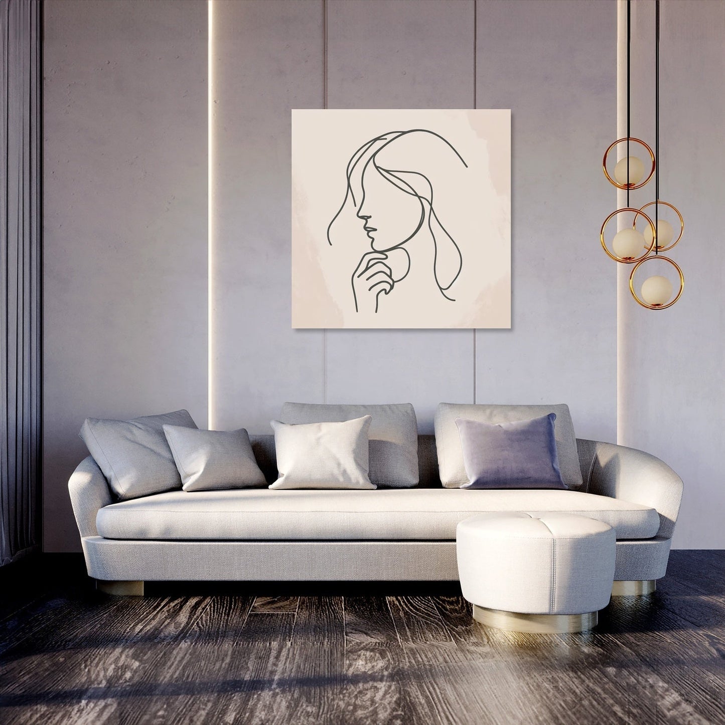 Thoughtful Contours Canvas