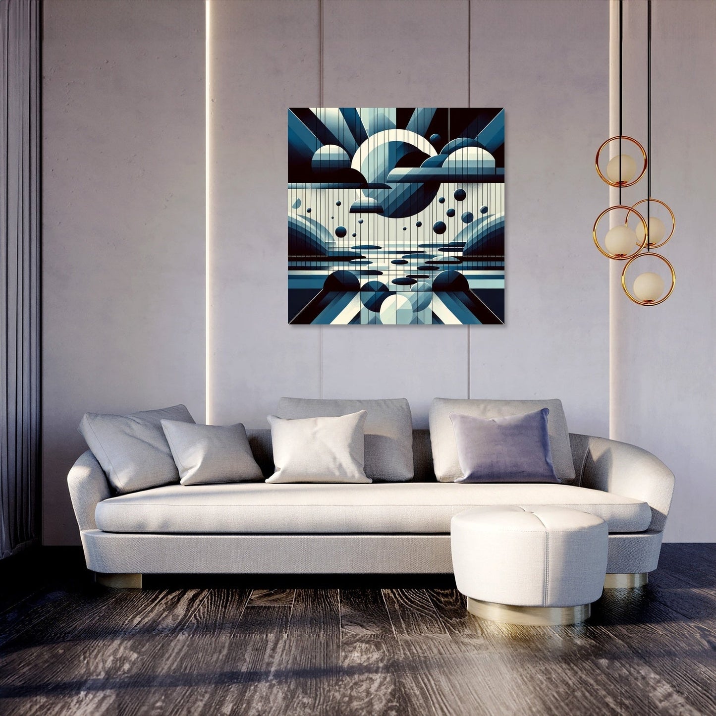 Rain Geometry Canvas