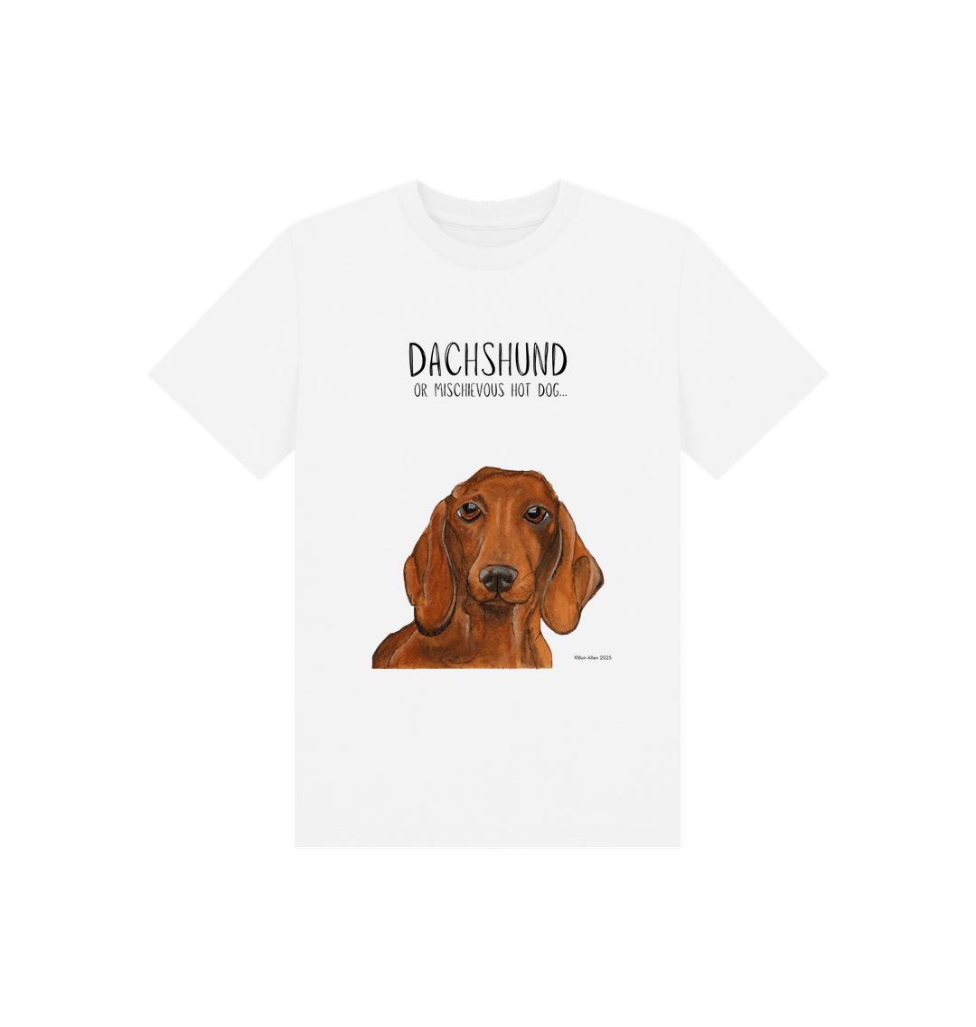 Mischievous Hot Dog Kids' T-Shirt – Small Pup, Big Attitude!