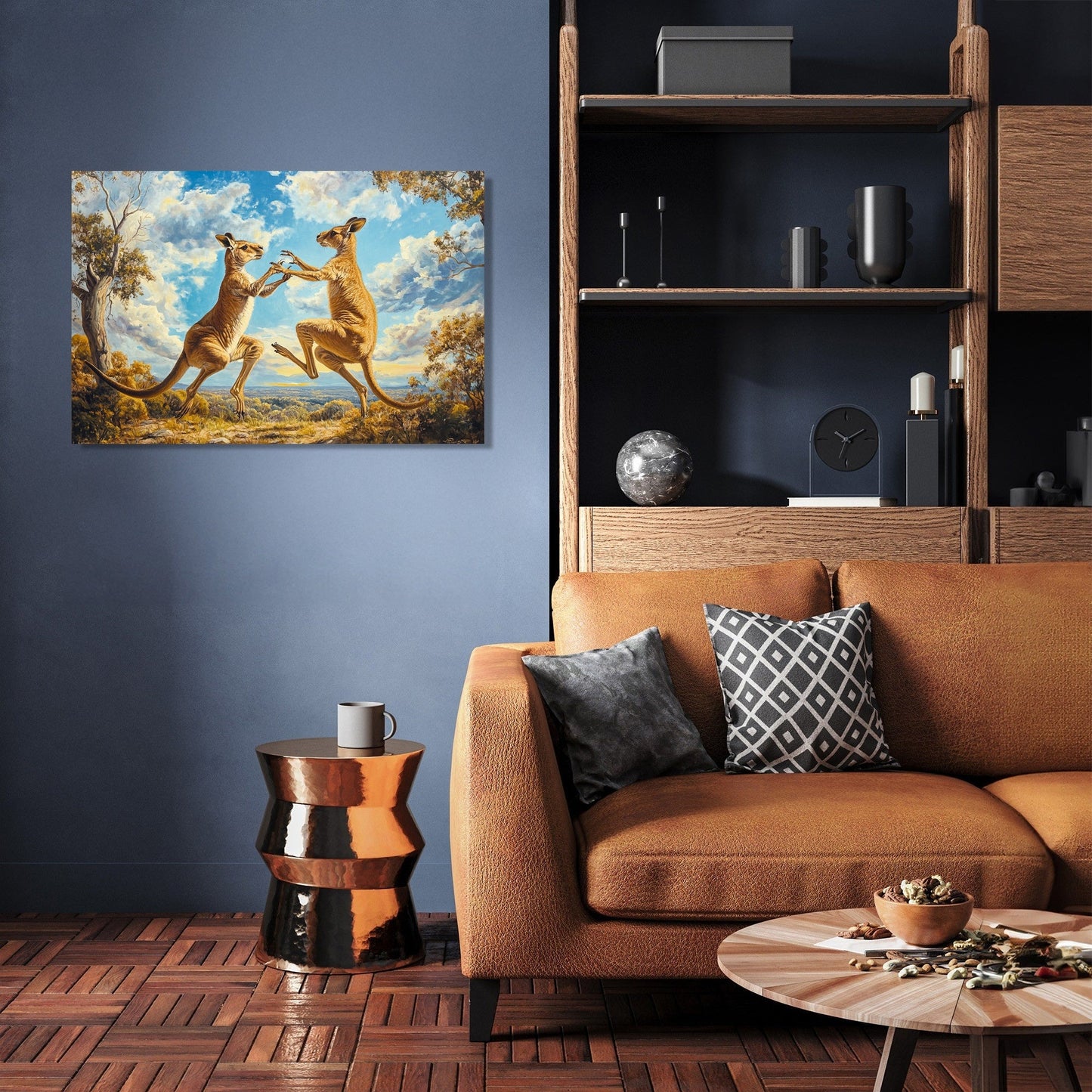 Kangaroo Sparring Canvas