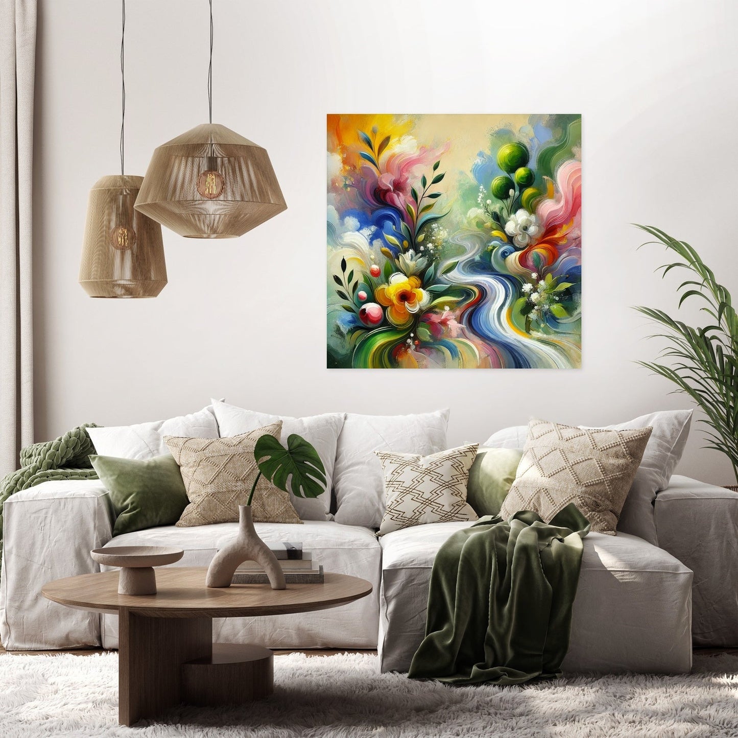 Abstract Spring Renewal Canvas