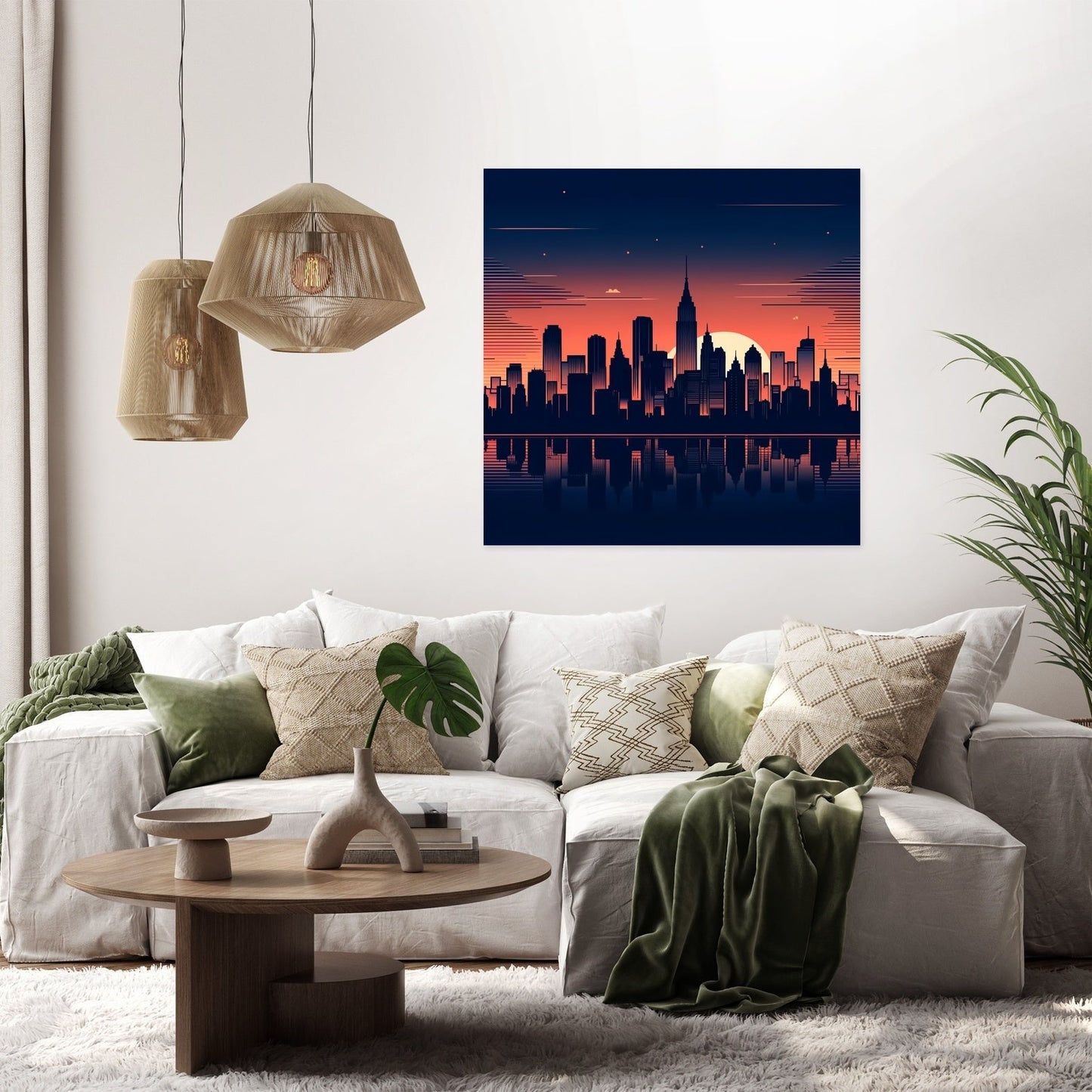 City Morning in Contrasting Canvas