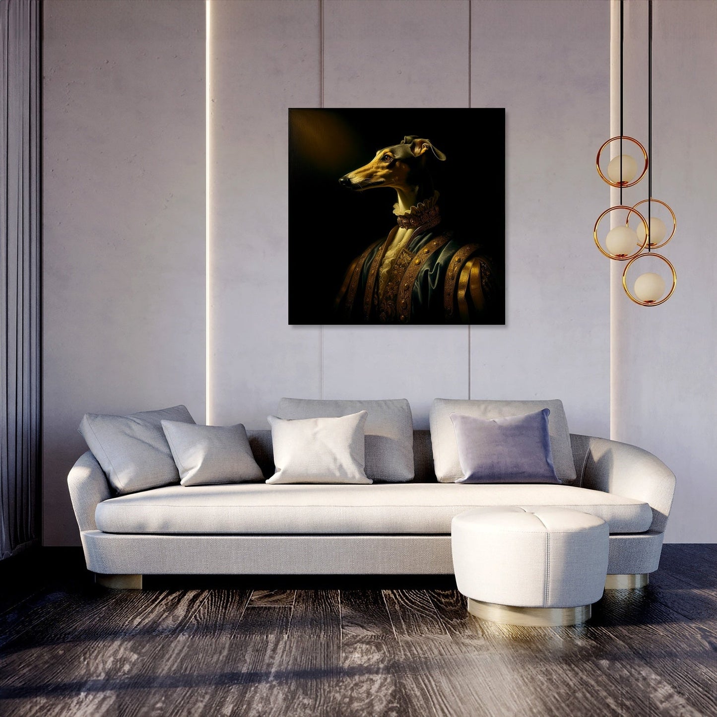 Royal Greyhound Reverie Canvas