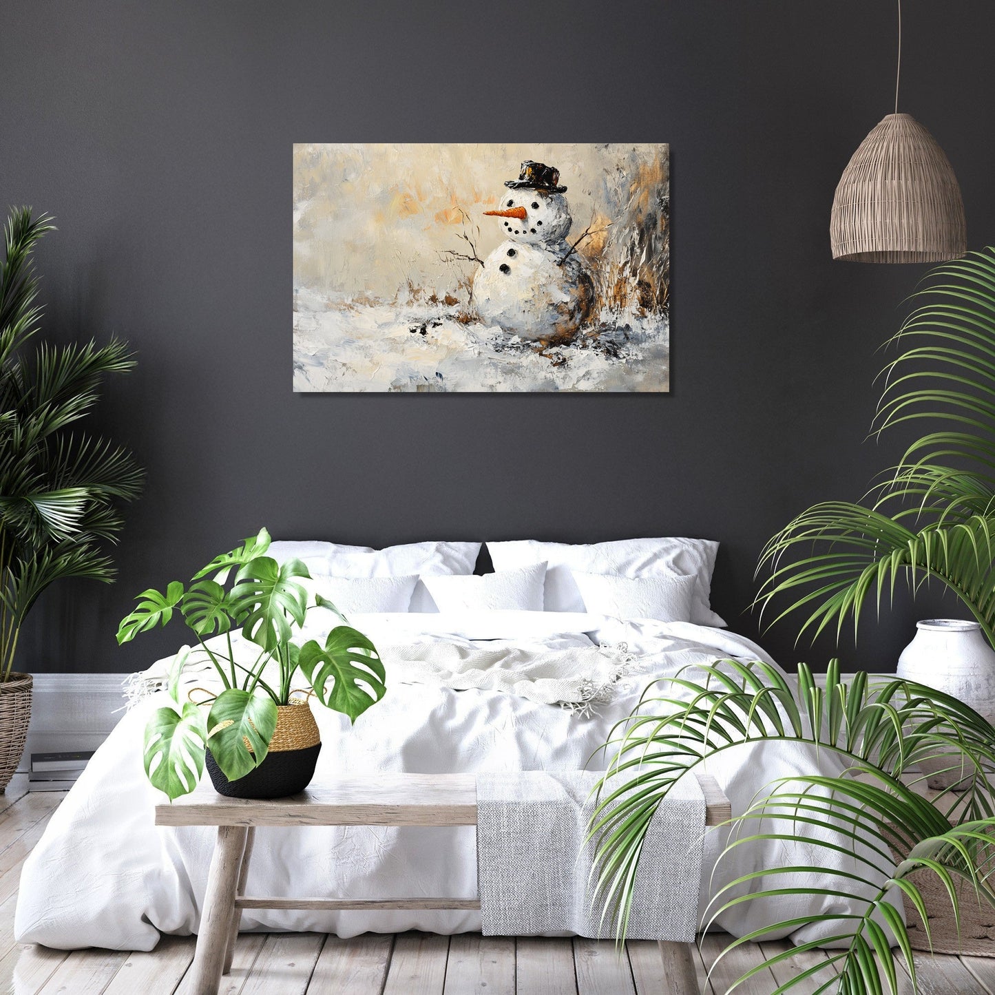 Melting Snowman Canvas