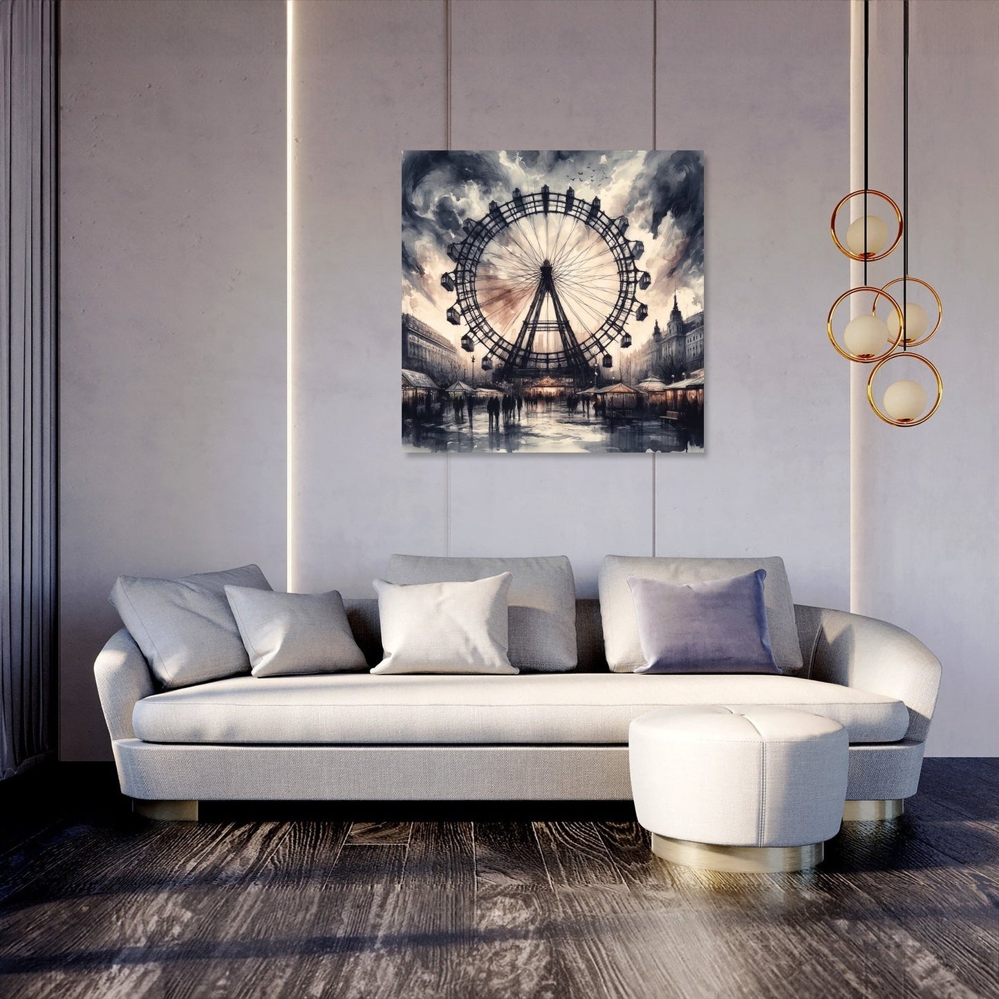 Vienna Ferris Wheel Emotions Canvas
