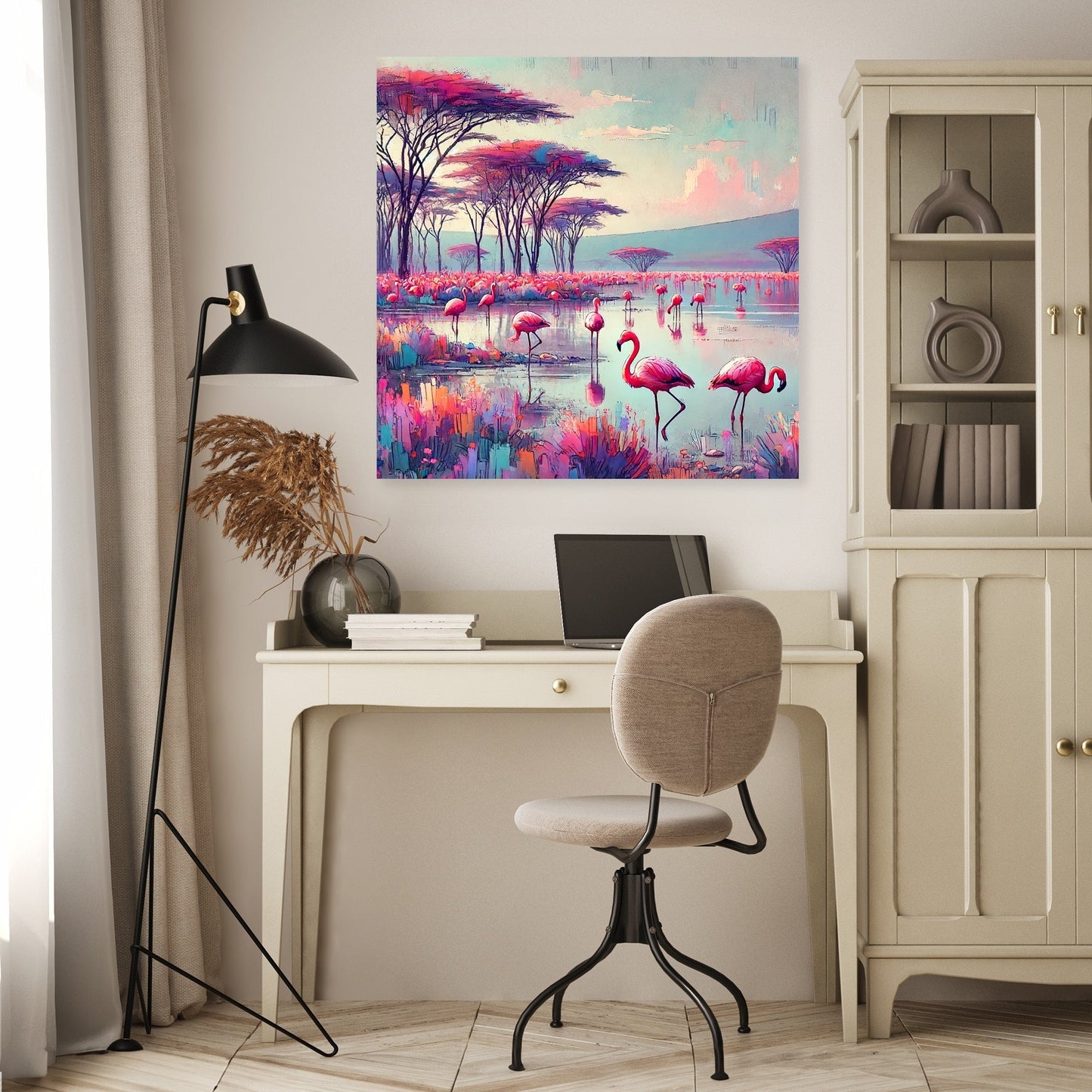 Flamingo Paradise Canvas
