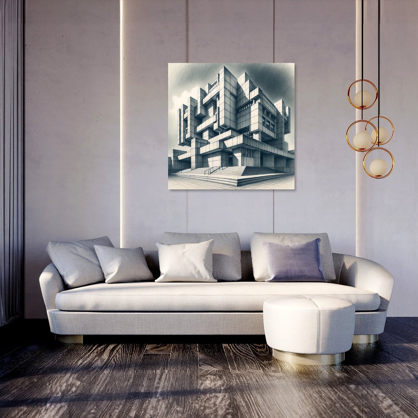 Brutalist Bastion Canvas